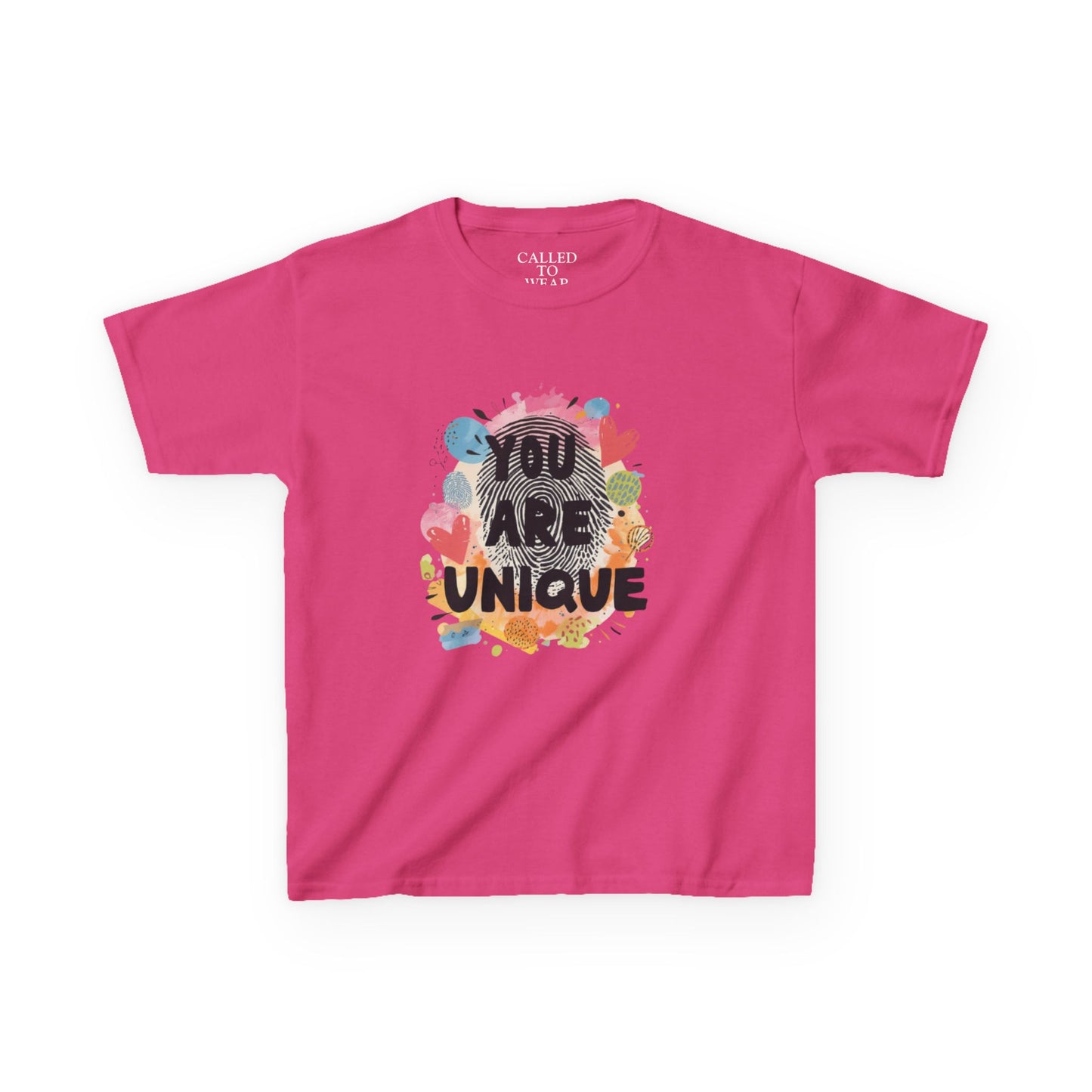 You Are Unique Kids Tee | Colorful Watercolor Animals, Positive Message