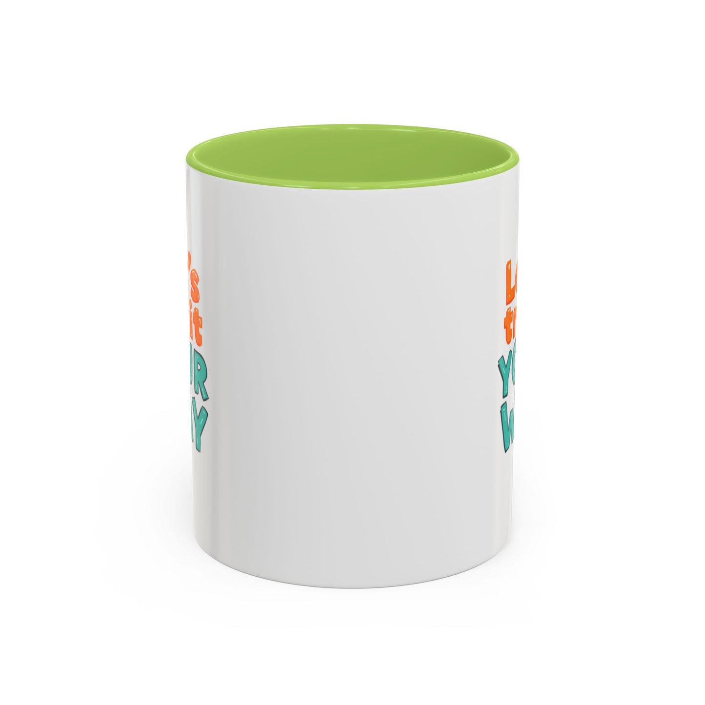 Let’s Try It Your Way Accent Coffee Mug | Typography Retro Colors
