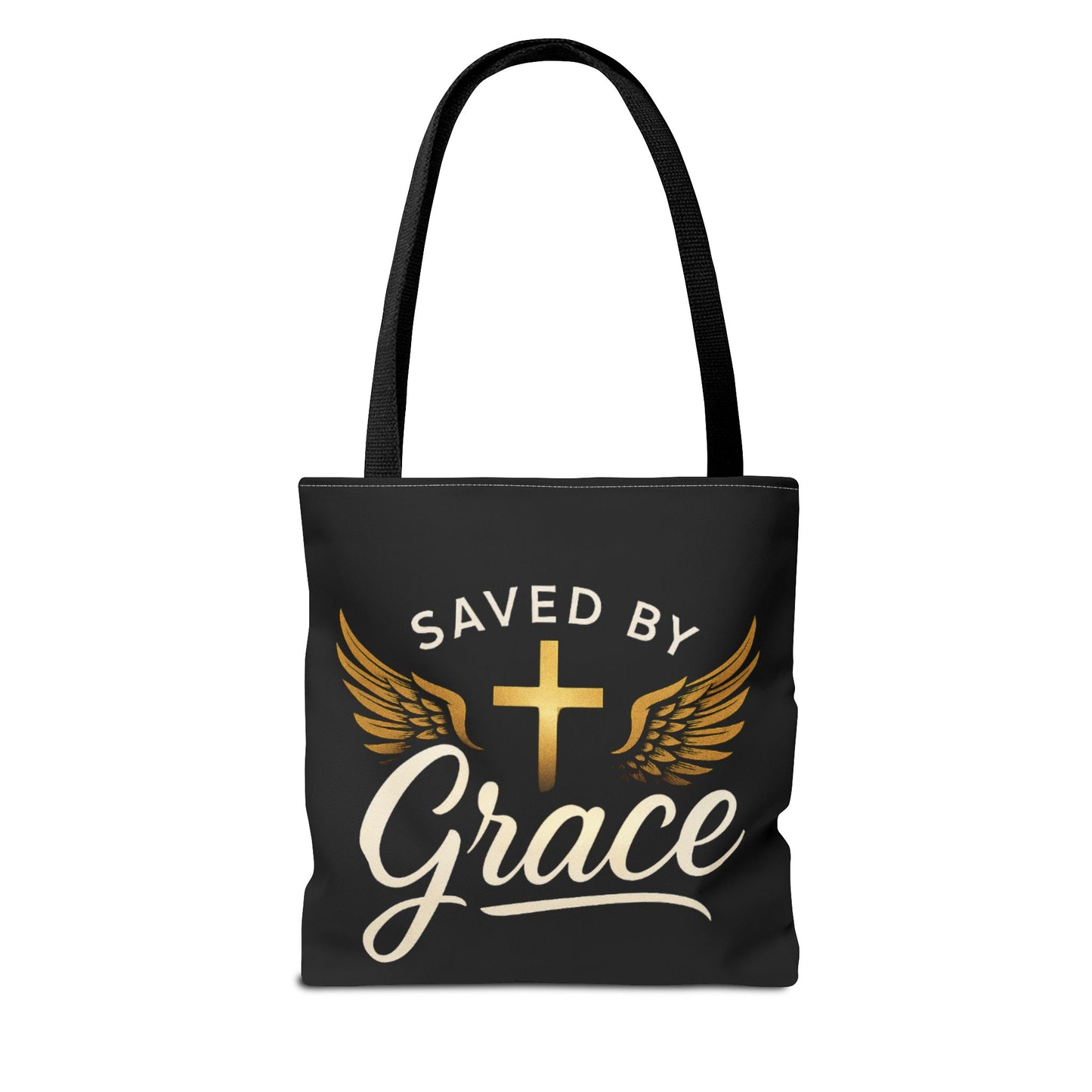 Saved by Grace Tote Bag | Inspirational Christian Gift for Faith, Spiritual Journey, Church Events, Everyday Use, Stylish Carryall