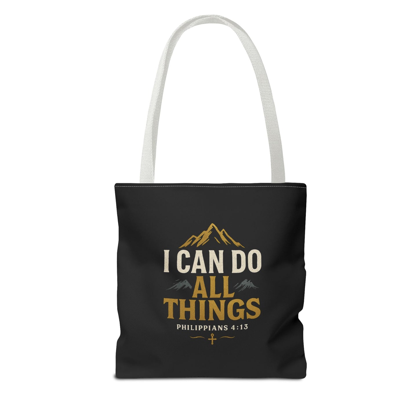 Inspirational Tote Bag with Philippians 4:13 - Motivational Gift for Encouragement, Faith, Bible Quotes, Everyday Use, Church