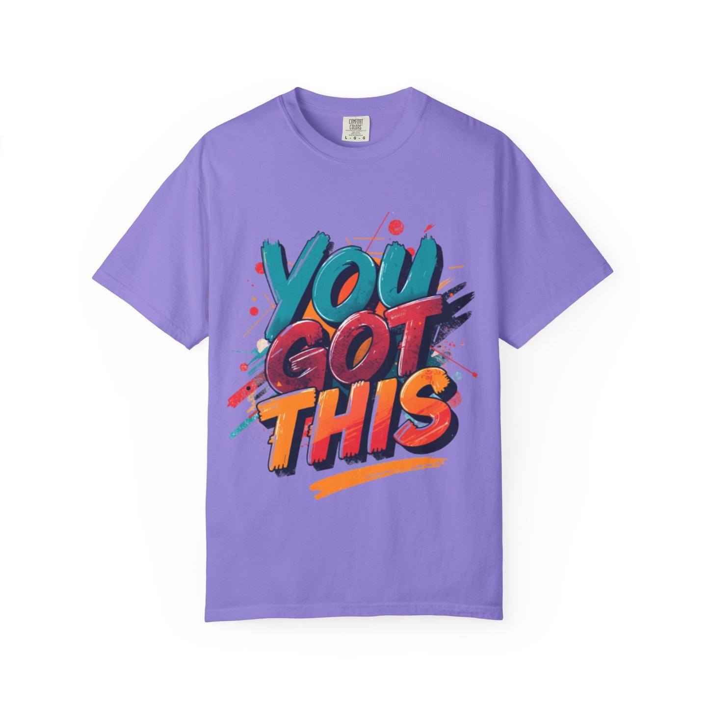You Got This T-Shirt | Motivational Typography Tee, Colorful Brushstroke Design
