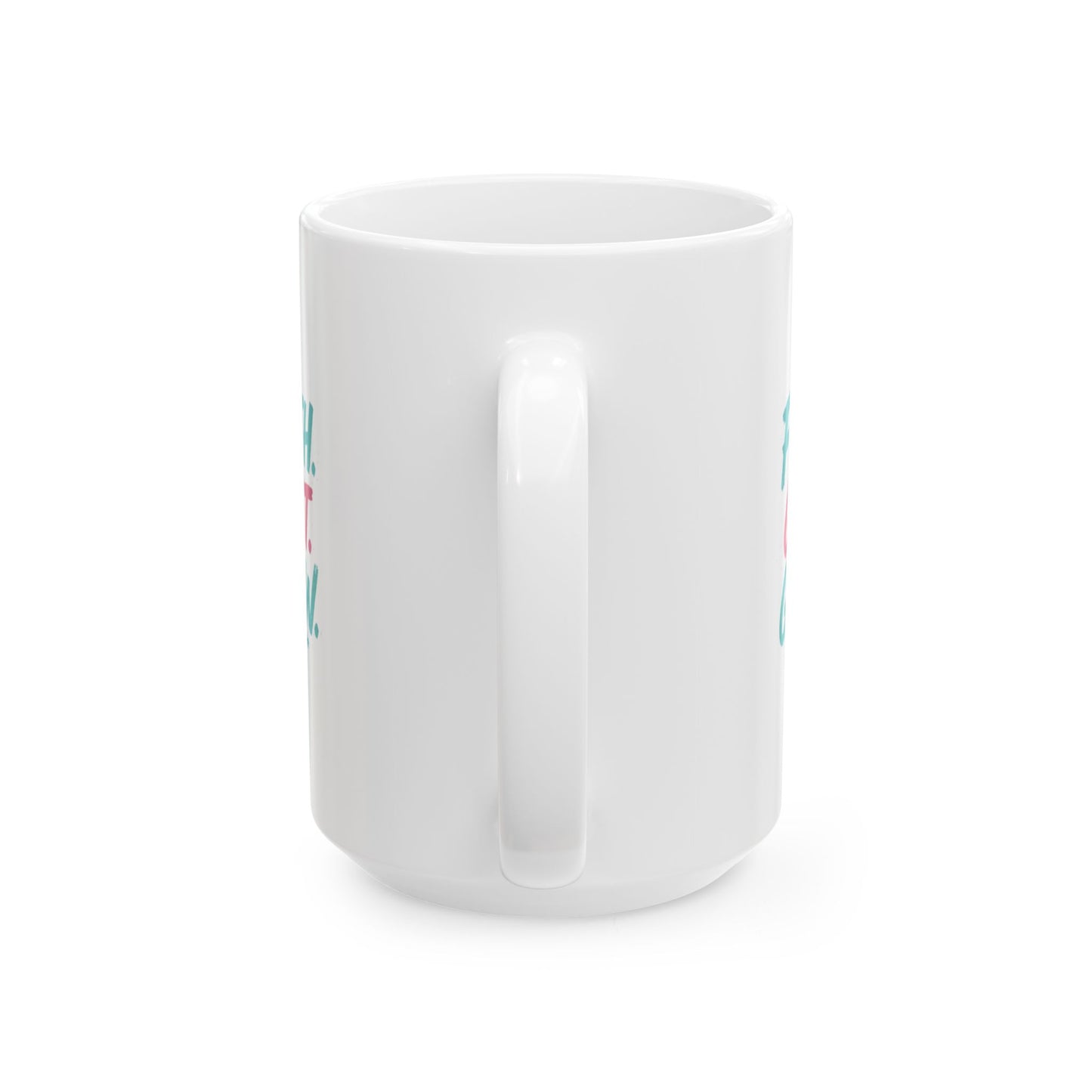 Inspirational Ceramic Mug - Faith, Gratitude, Growth - Motivational Coffee Cup for Home, Office, Gifts, Self-Care