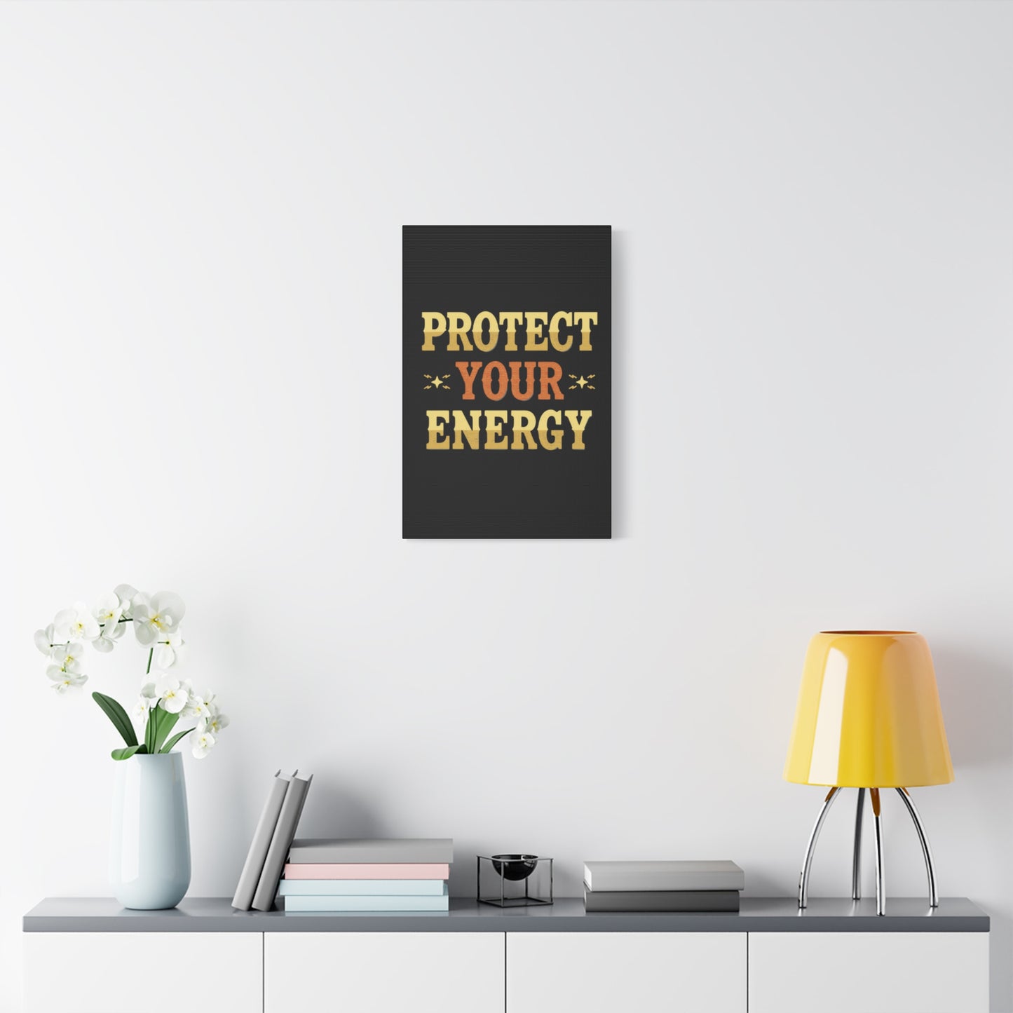 Protect Your Energy Canvas | Matte Stretched Wall Art
