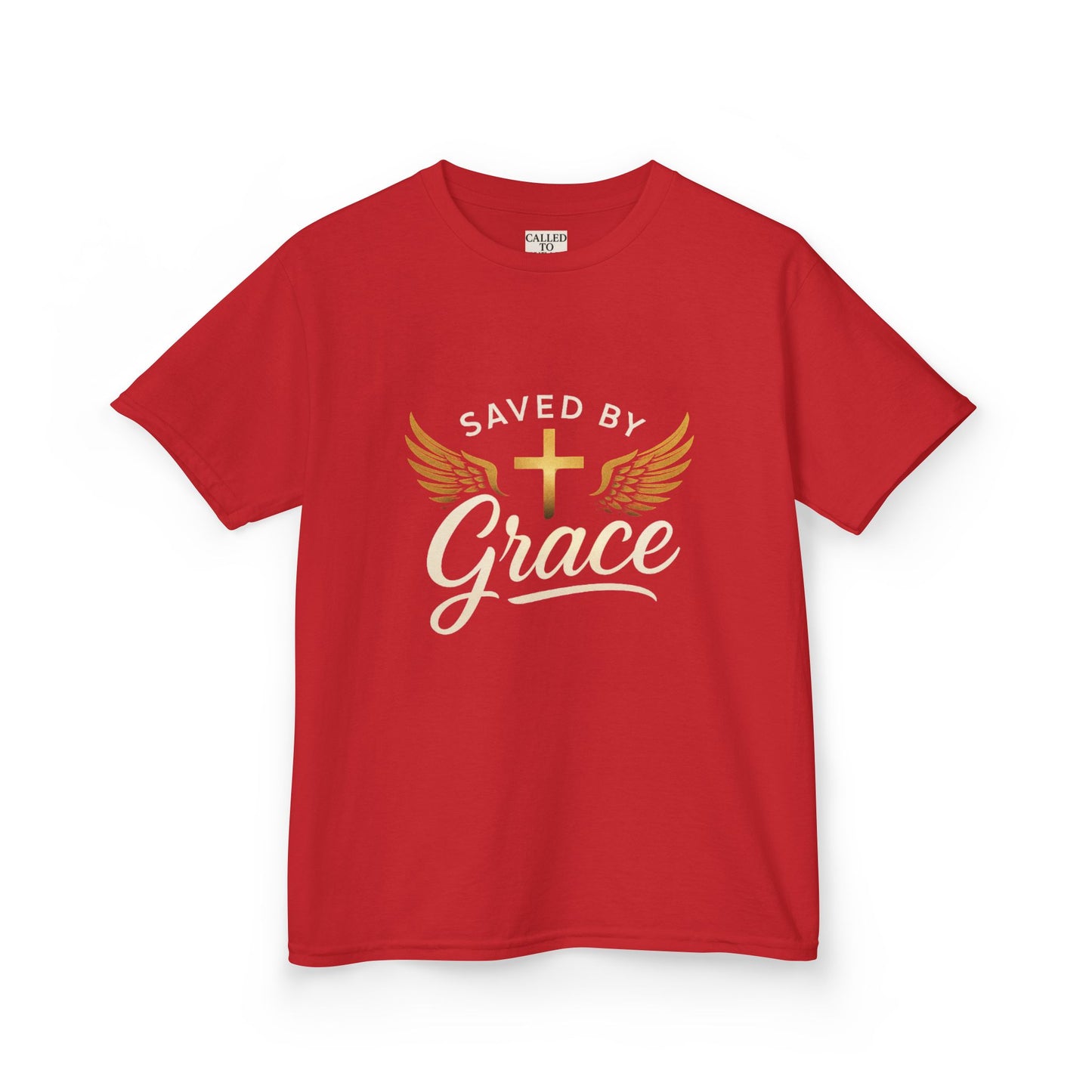 Saved by Grace Kids Tee - Inspirational Children’s Apparel, Faith-Based Gift for Baptism, Birthday, Church Events, Everyday Wear