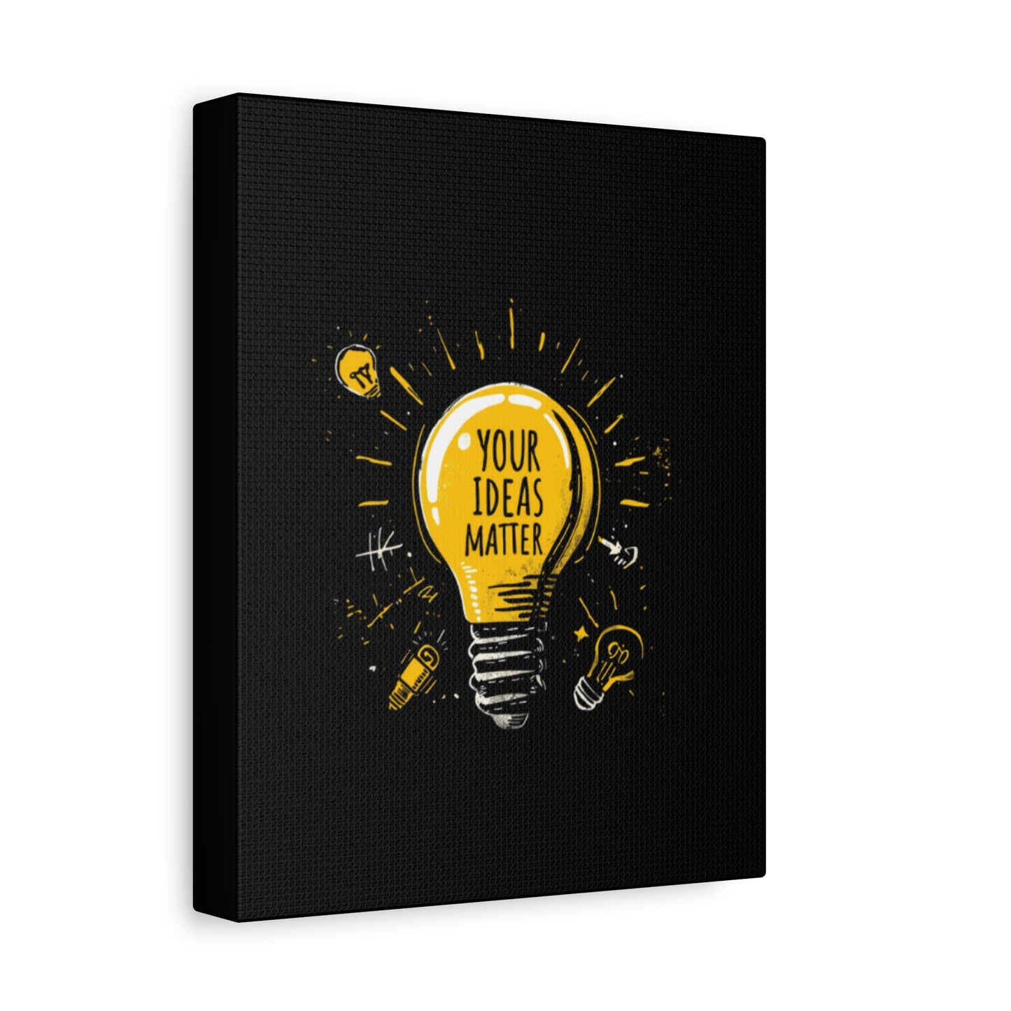 Your Ideas Matter lightbulb Matte Canvas