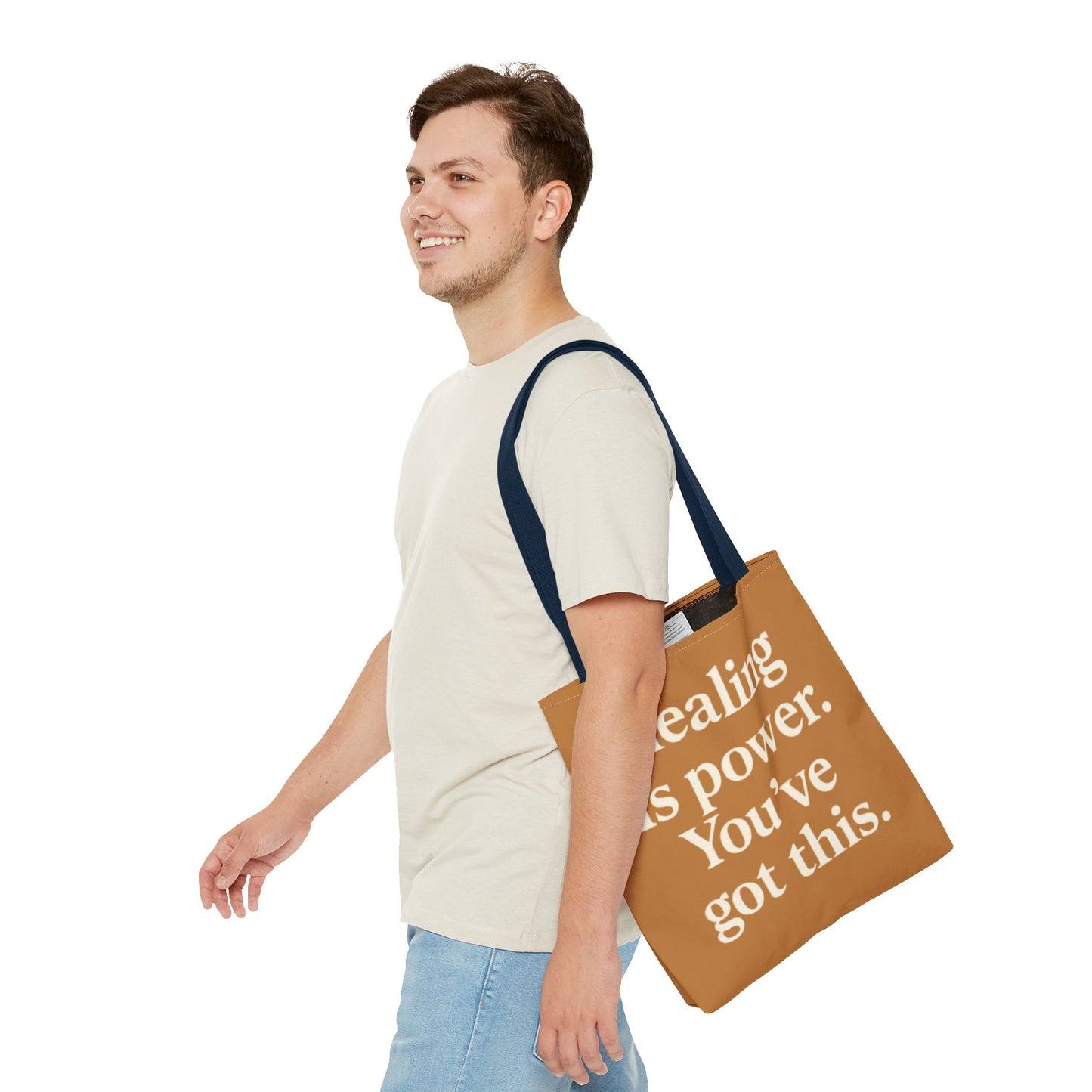 Empowering Healing Tote Bag, Inspirational Market Bag, Motivational Gift, Self-Care Accessory, Supportive Everyday Tote