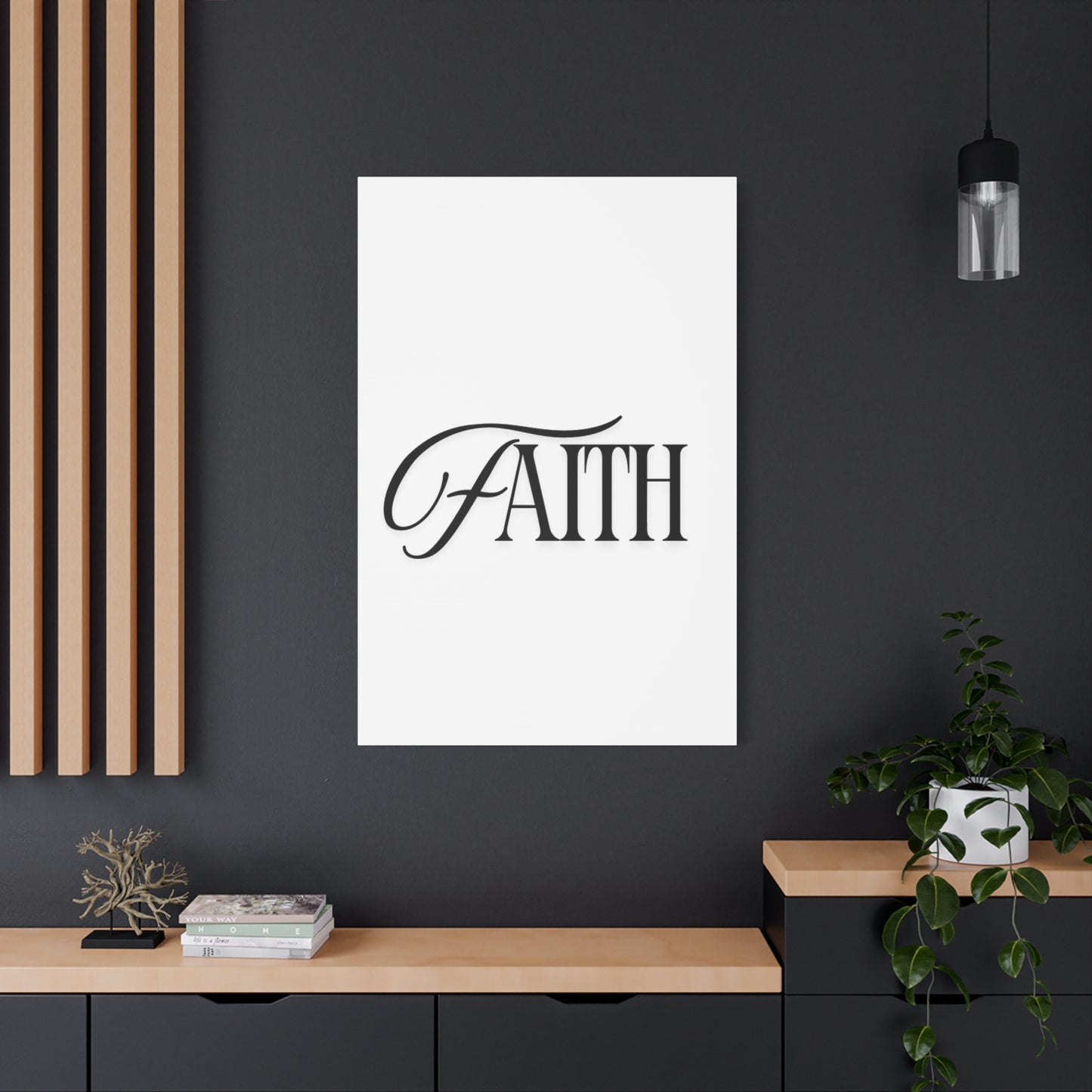 Faith typography wall art Canvas | Matte stretched 1.25"