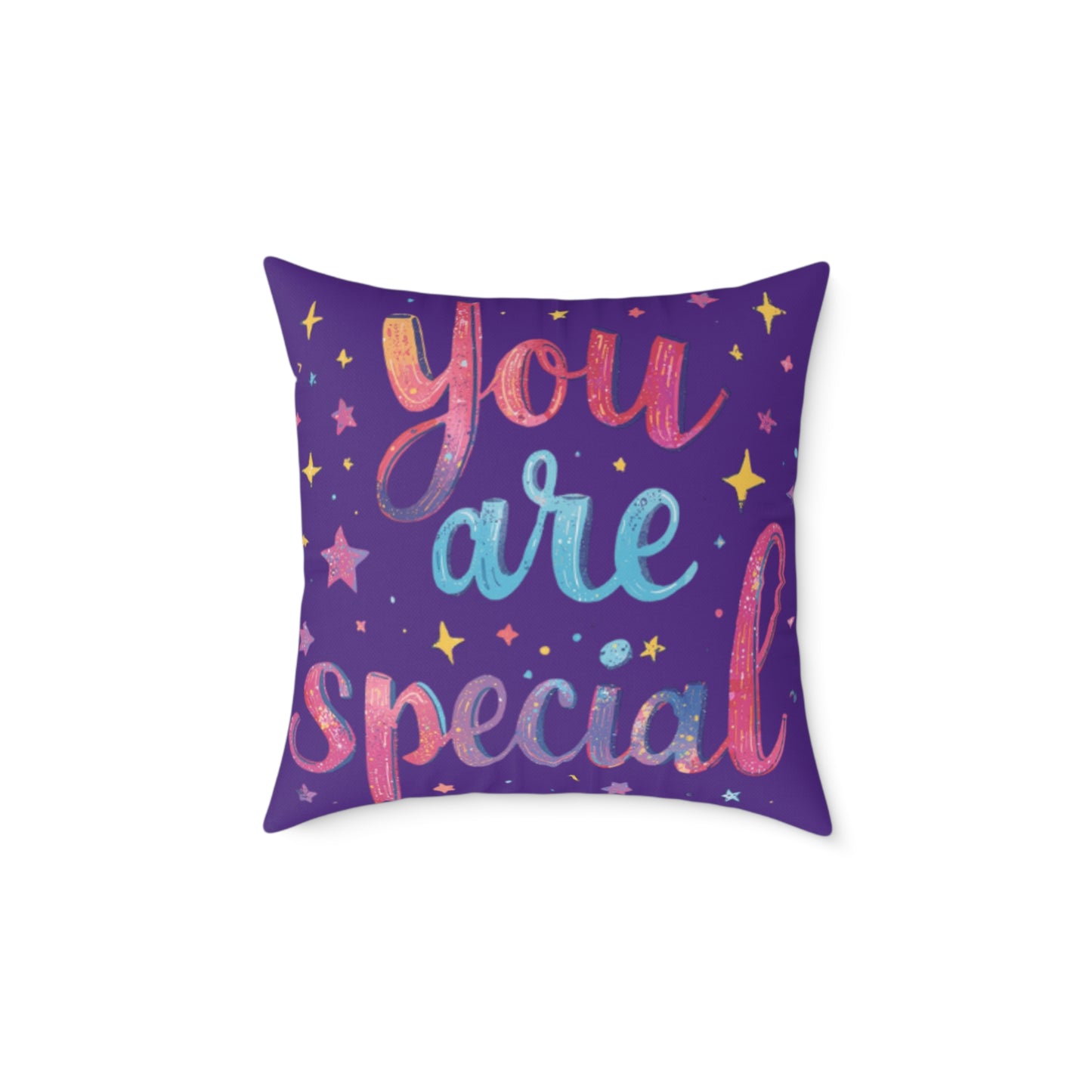You Are Special pillow | Square Poly Canvas Pillow, inspirational typography
