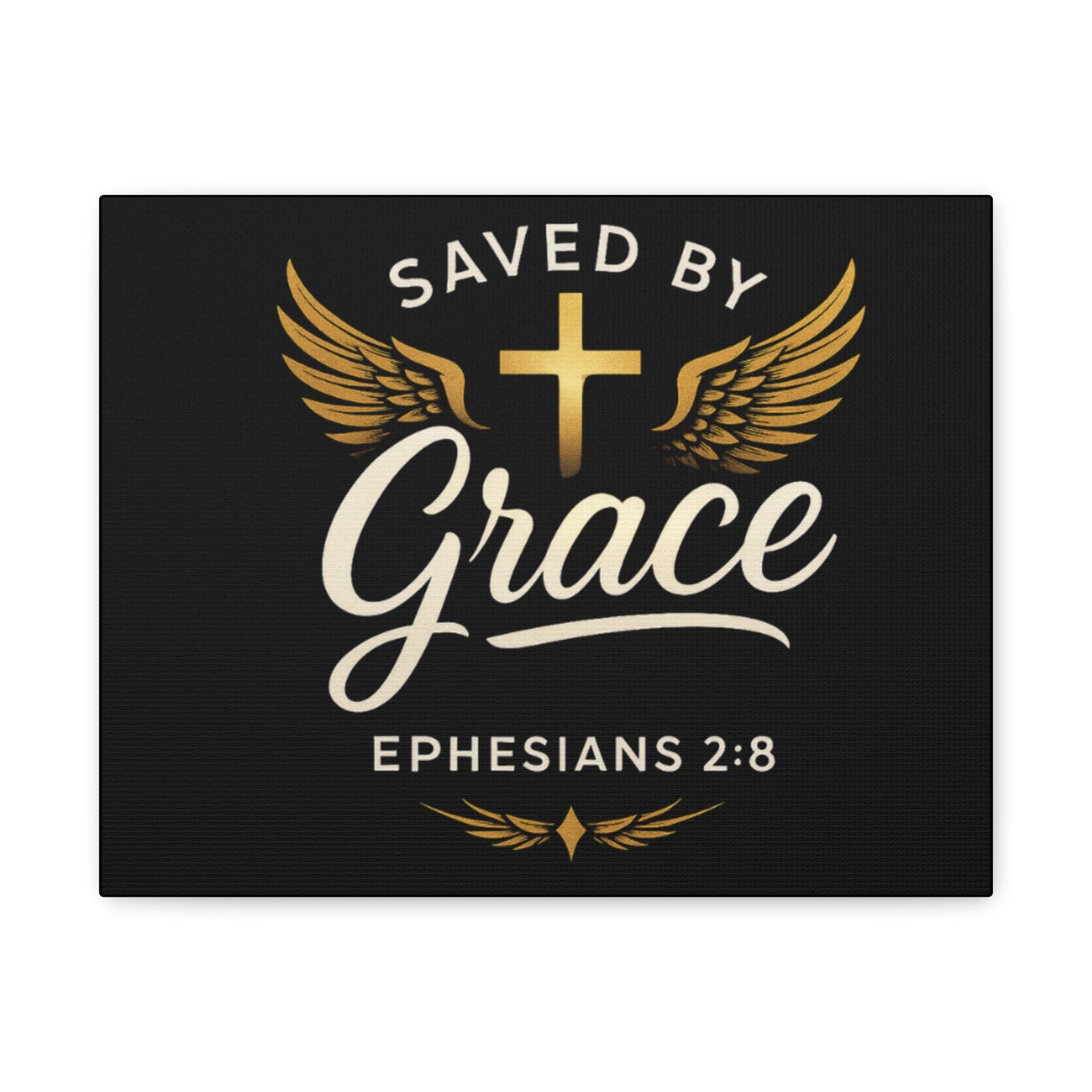Christian Wall Art Canvas, Saved by Grace Inspirational Decor, Ephesians 2:8 Home Decoration, Faith-Based Gift, Religious Artwork, [...]