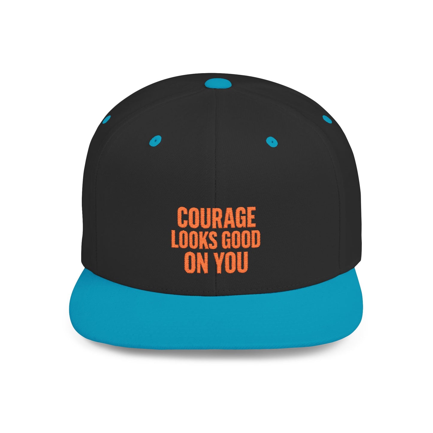 Courage Looks Good on You Snapback Hat, Motivational Cap for Everyday Wear, Gift for Friends, Inspiring Headwear