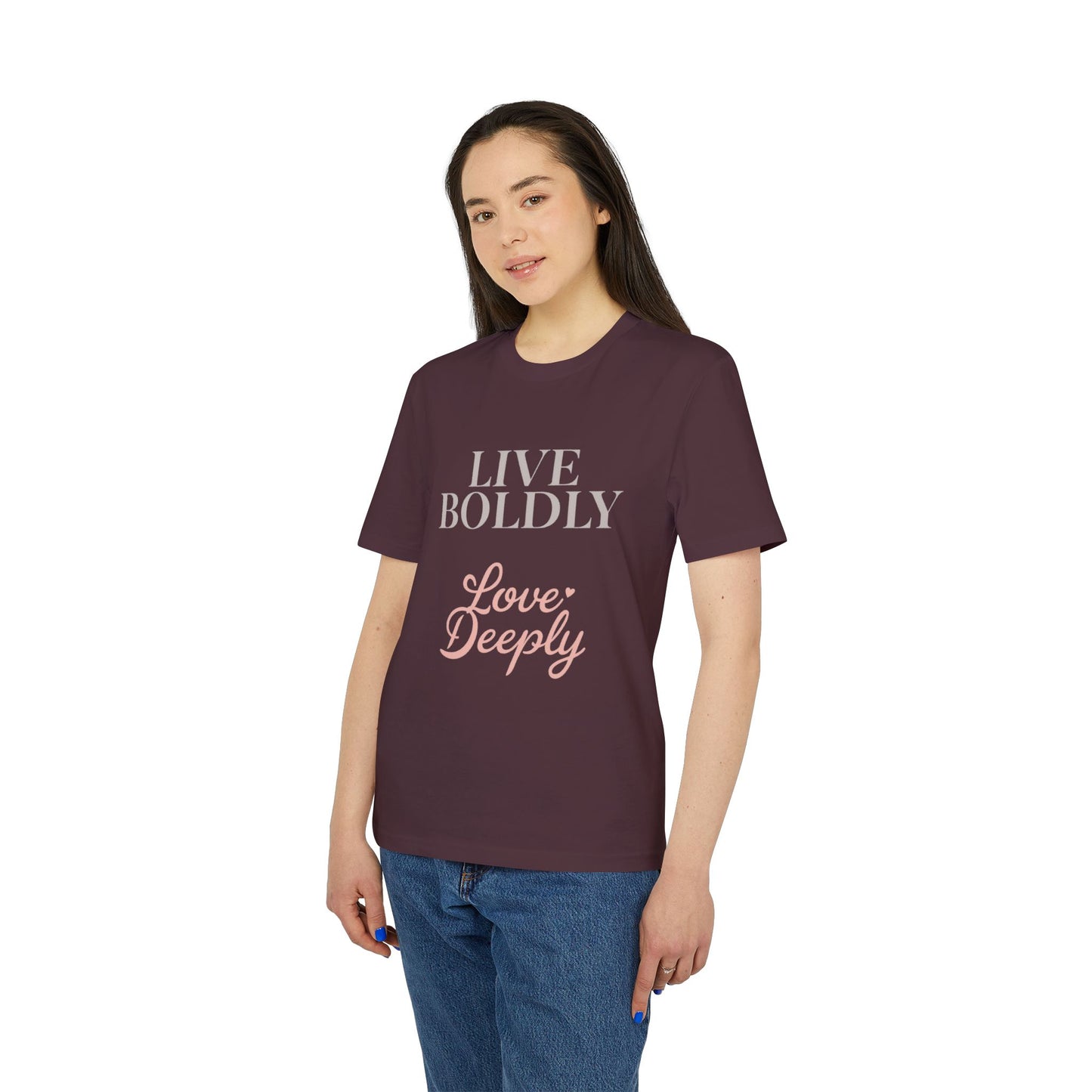 Live Boldly Love Deeply T-shirt | Inspirational Script Tee