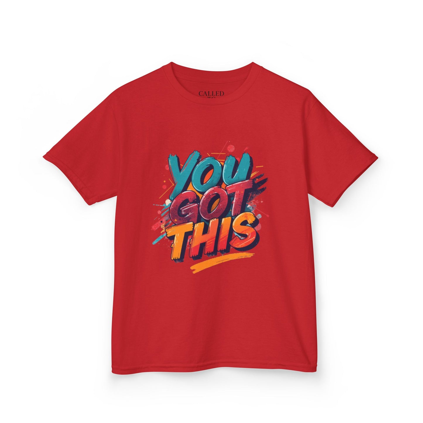 You Got This Kids Tee | Colorful Hand-Lettered Brush Script, Paint Splatters