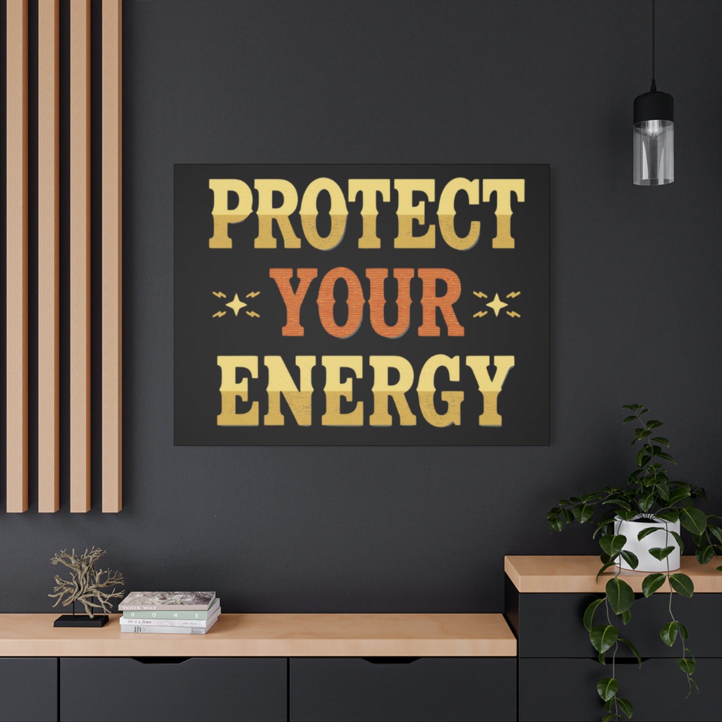 Protect Your Energy Canvas | Matte Stretched Wall Art