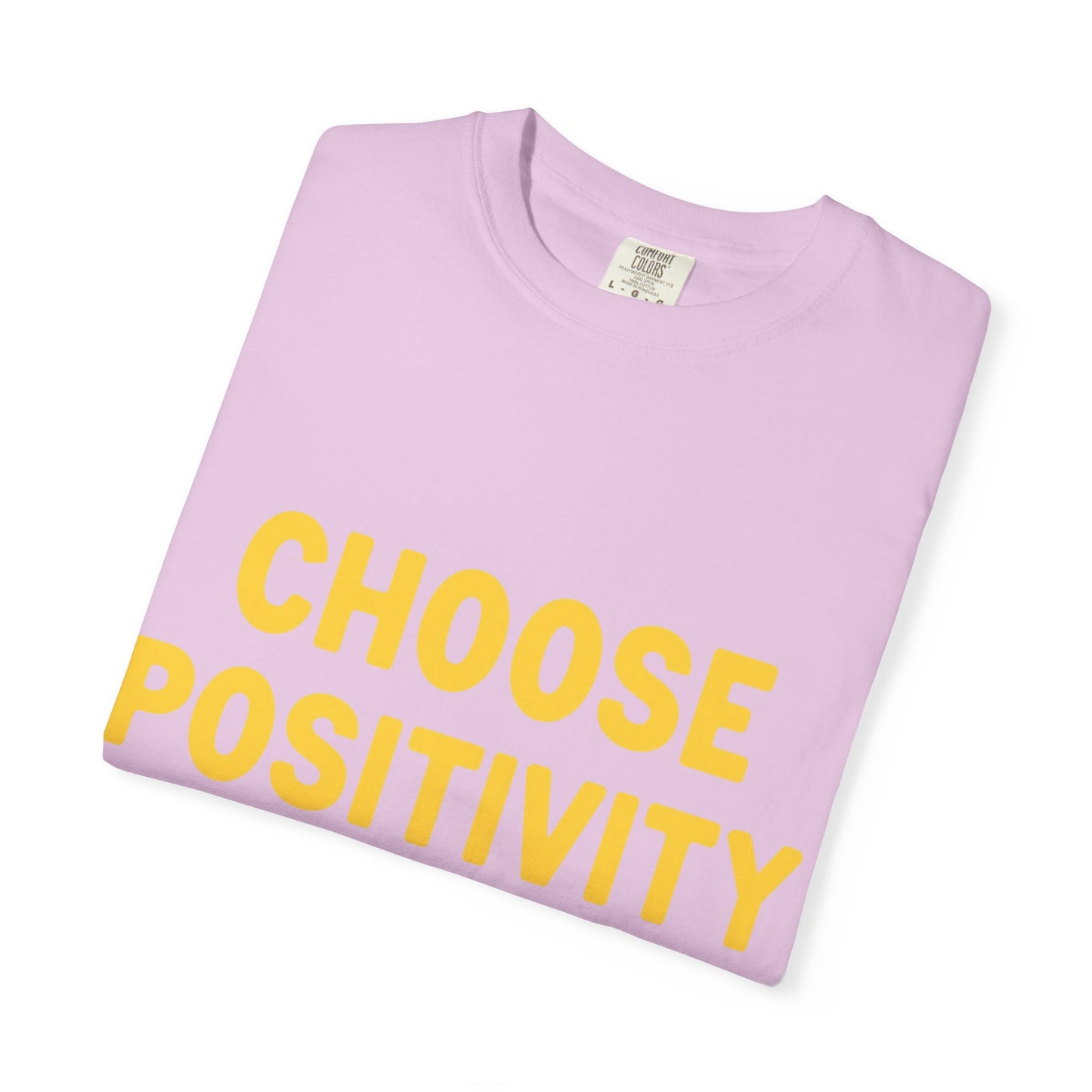 Choose Positivity T-shirt | Positive Quote Tee, Yellow Block Letters