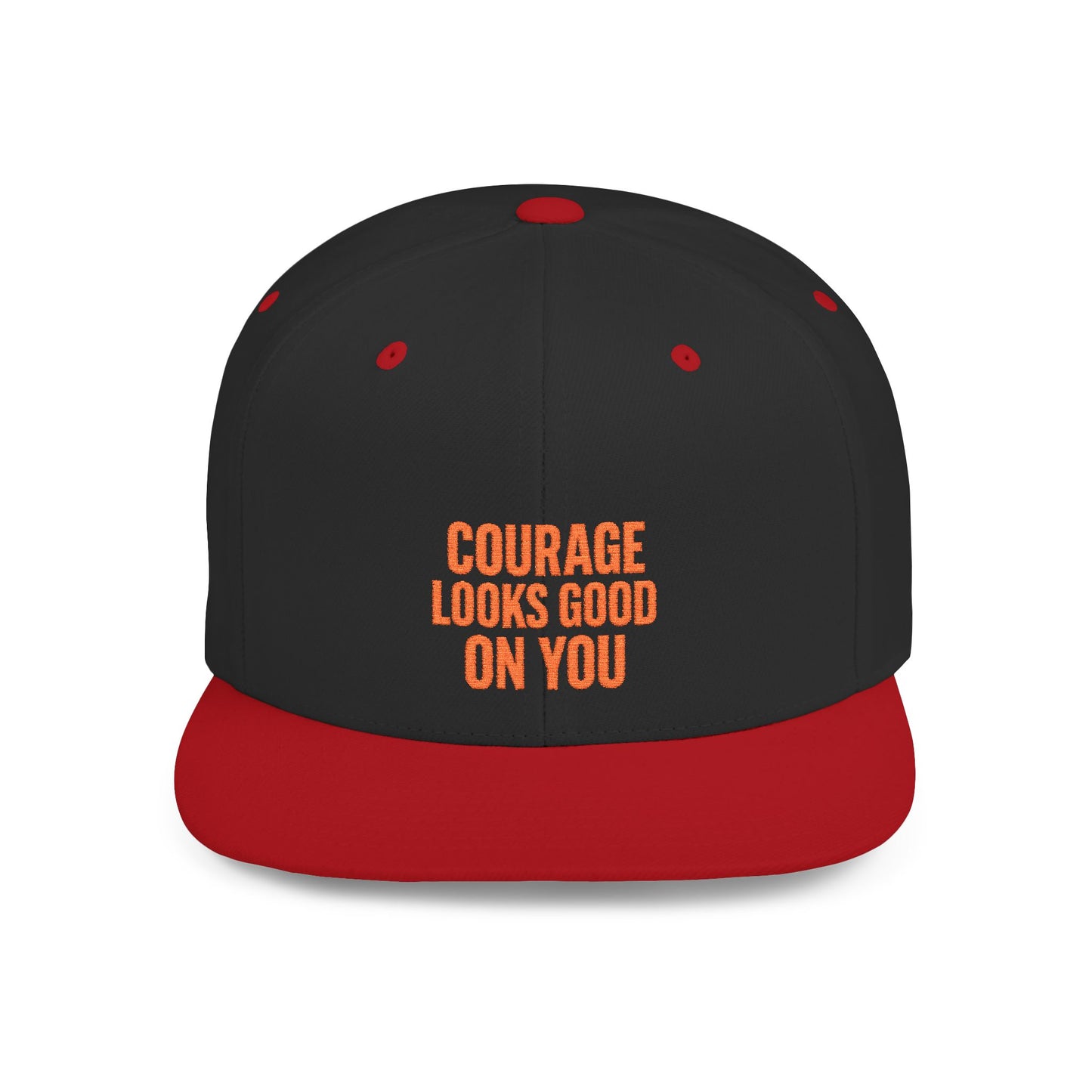 Courage Looks Good on You Snapback Hat, Motivational Cap for Everyday Wear, Gift for Friends, Inspiring Headwear