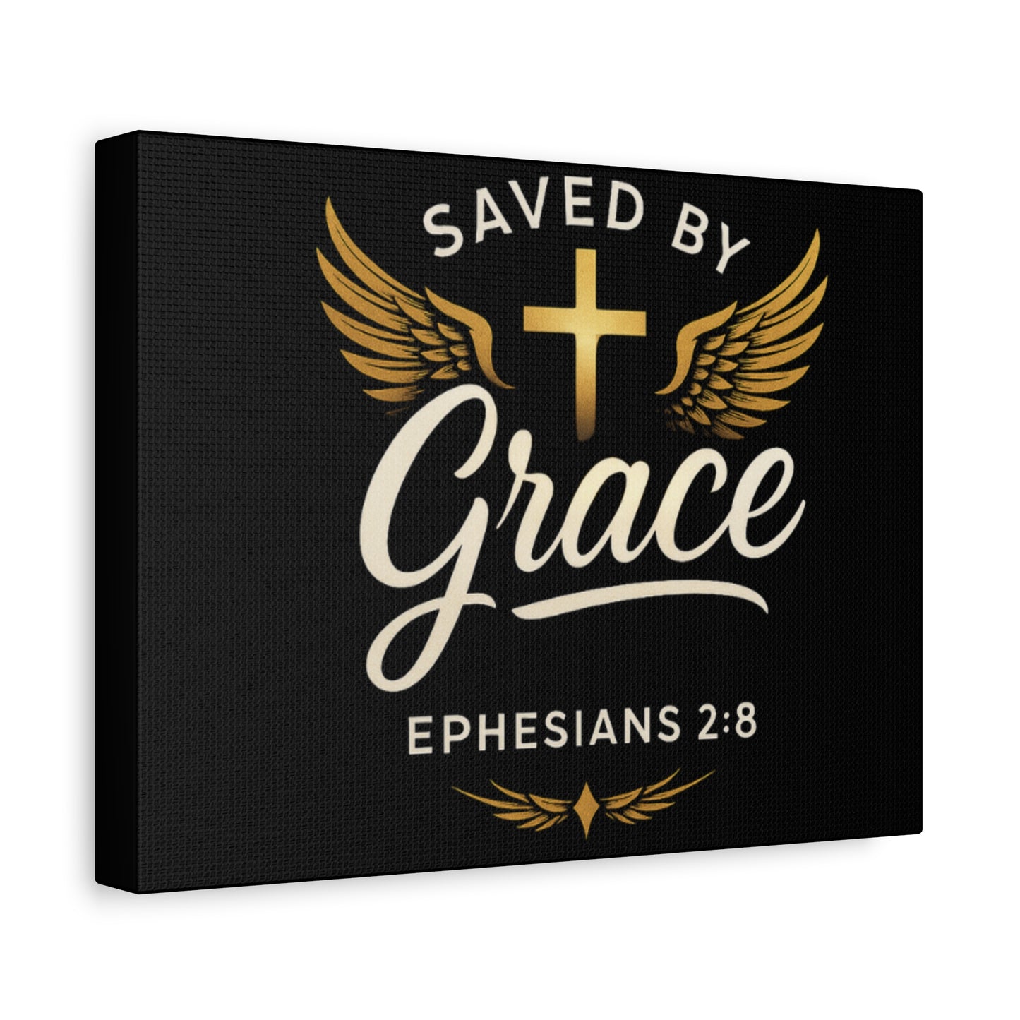 Christian Wall Art Canvas, Saved by Grace Inspirational Decor, Ephesians 2:8 Home Decoration, Faith-Based Gift, Religious Artwork, [...]