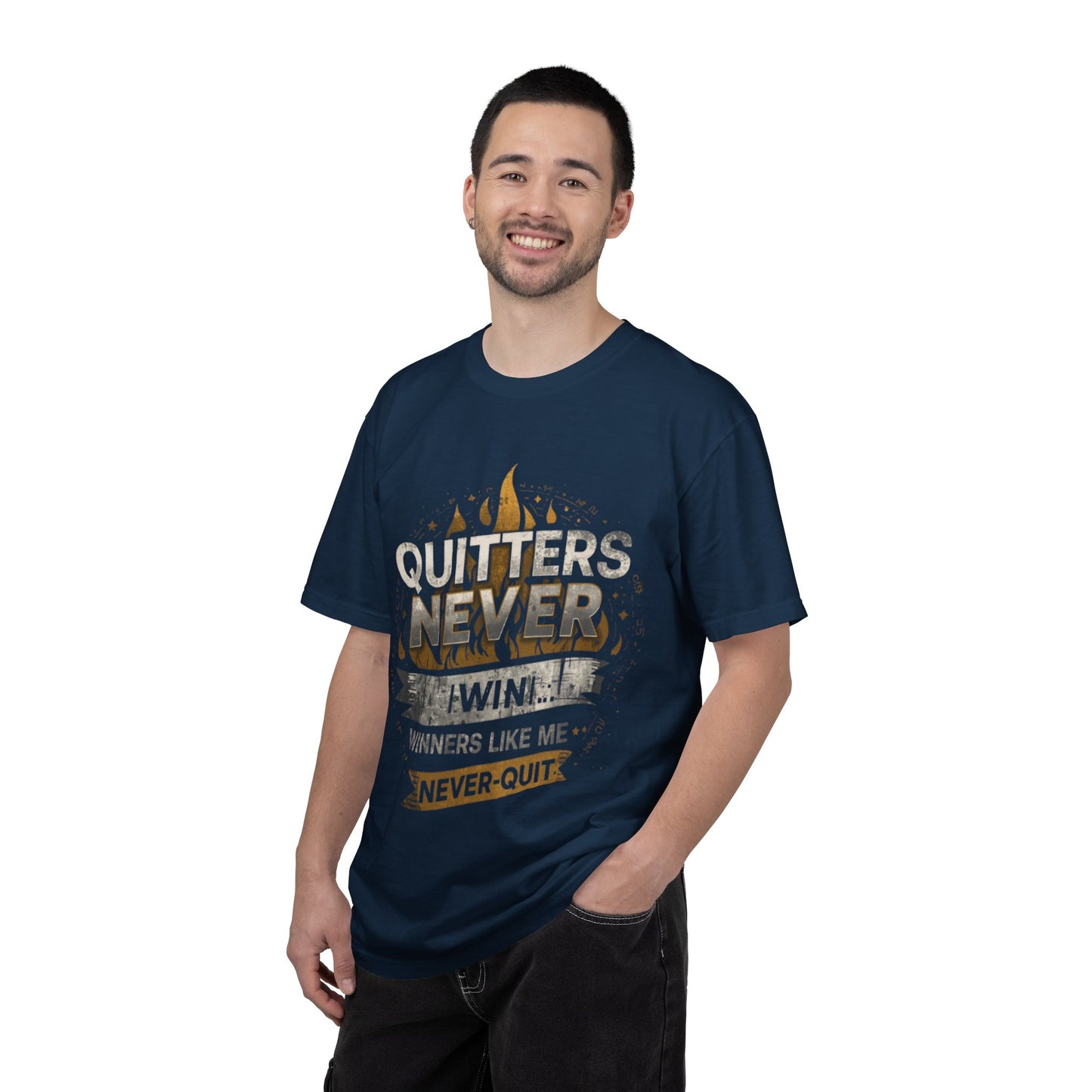 Quitters Never Win Winners Like Me Never Quit T-shirt | Motivational Gym Tee