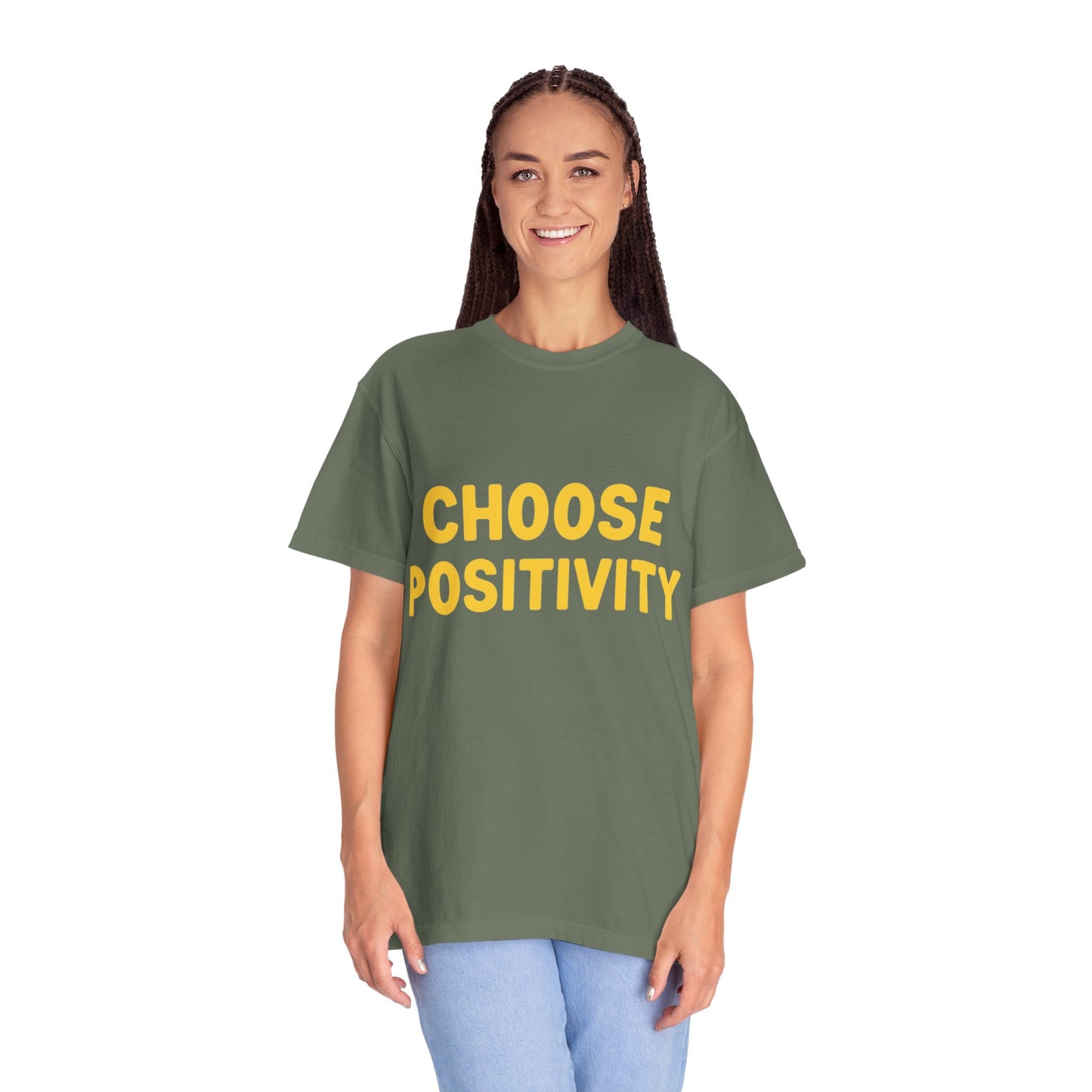 Choose Positivity T-shirt | Positive Quote Tee, Yellow Block Letters