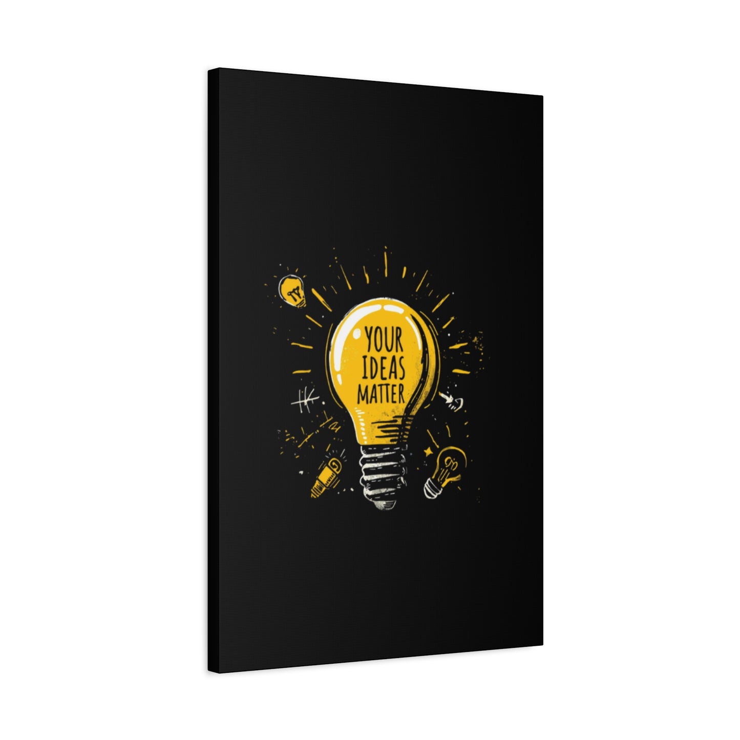 Your Ideas Matter lightbulb Matte Canvas