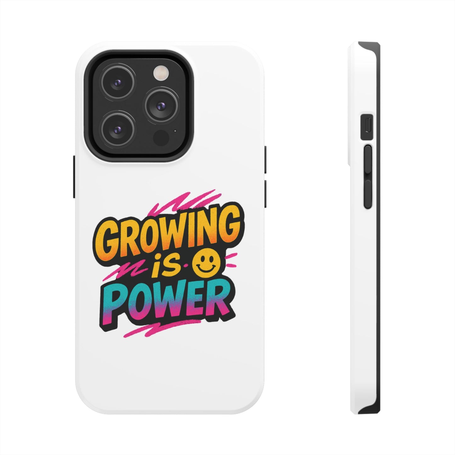 Empowering Tough Phone Case - 'Growing is Power' - Motivational Gifts, Unique Phone Accessories, Phone Protector, Gift for Teens