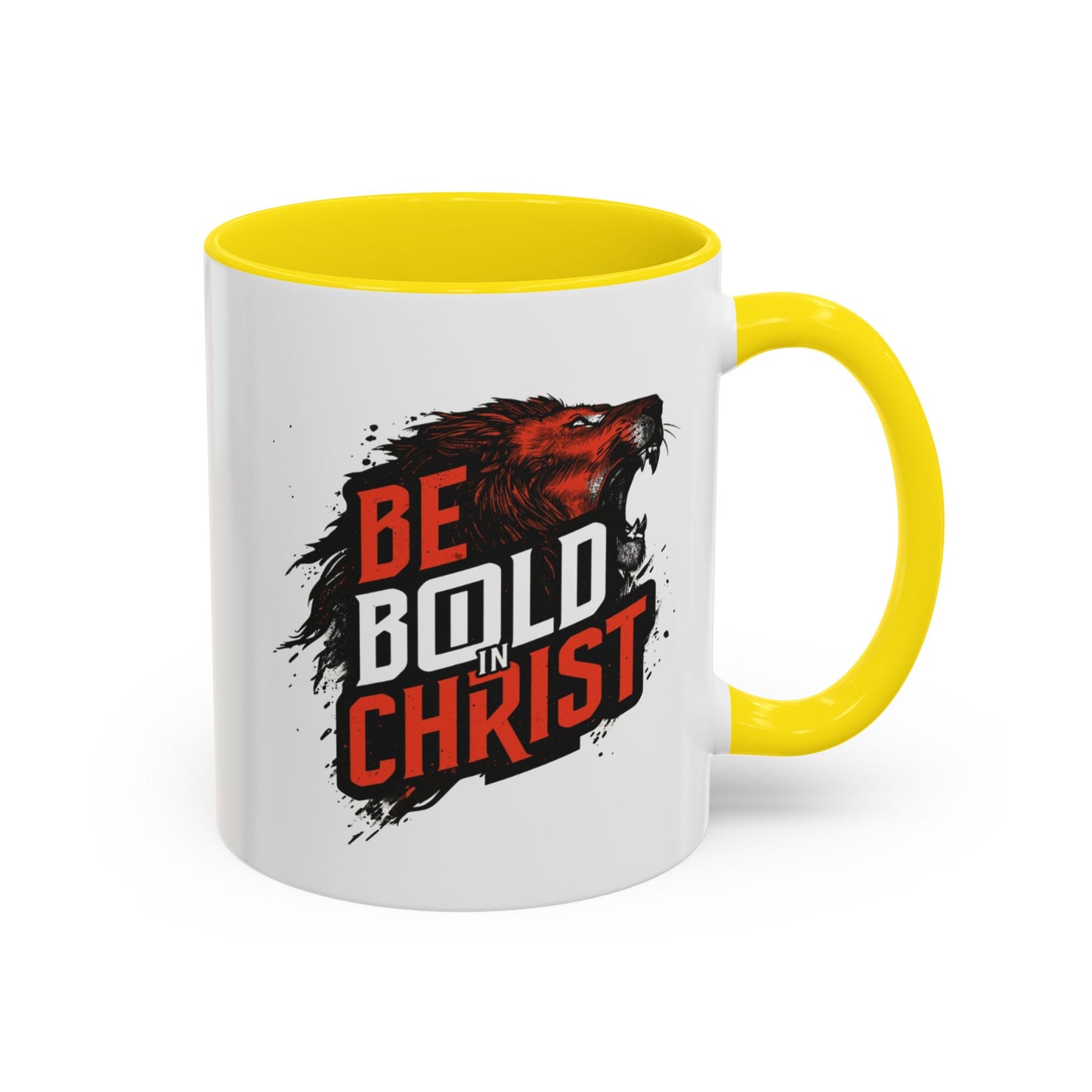 Be Bold in Christ Mug | Christian Faith Coffee Mug, Wolf Graphic Accent Mug