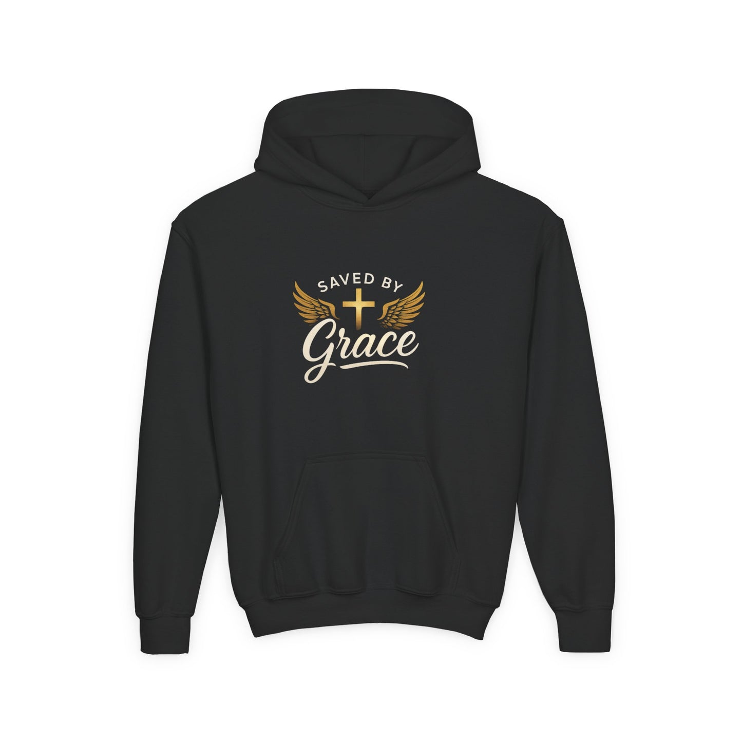 Saved by Grace Youth Hoodie, Inspirational Sweatshirt, Christian Gift, Teen Apparel, Faith-Based Fashion, Hooded Sweatshirt