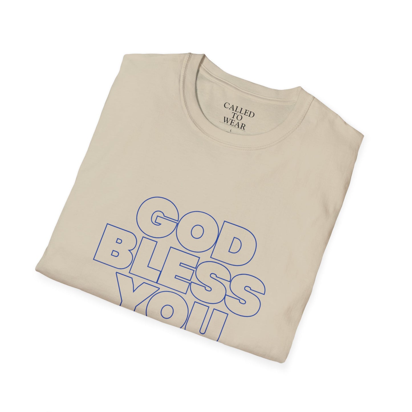 GOD BLESS YOU & Keep You T-Shirt | Minimal Typographic Faith Tee
