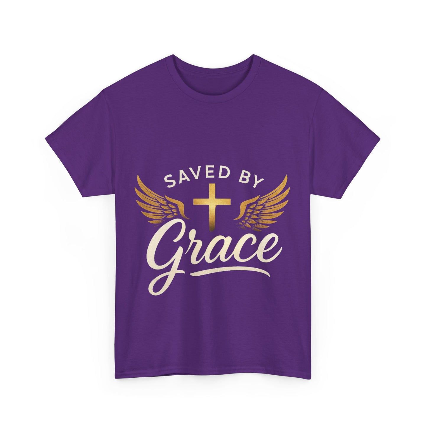 Saved by Grace Unisex Heavy Cotton Tee - Faith Shirt, Christian Apparel, Inspirational Gift, Church Outfit, Religious Tee
