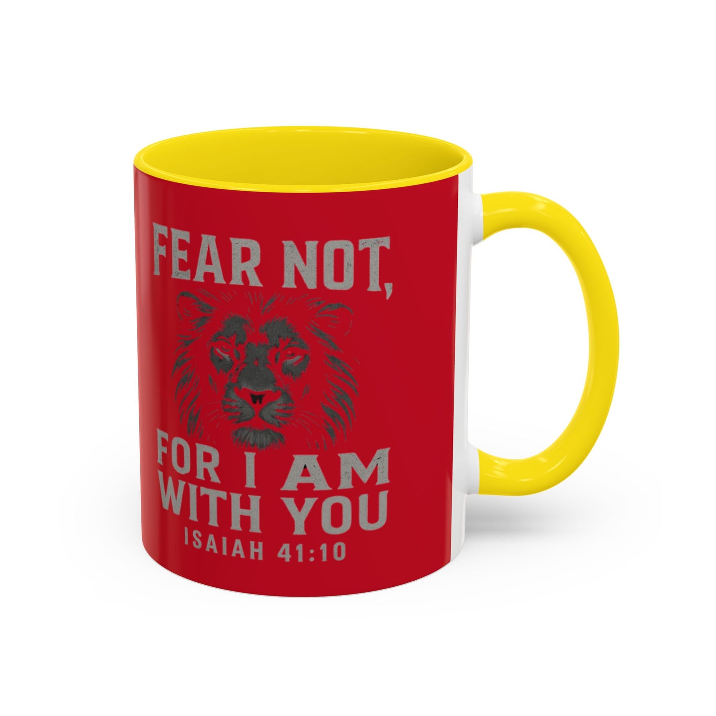 Faith-Inspired Accent Coffee Mug - Cheerful Ceramics for Daily Motivation, Gift for Friends, Home Decor, Encouragement