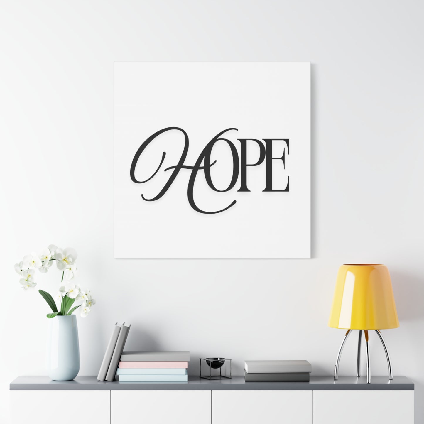 Hope Script Wall Art Canvas | Matte Stretched Canvas