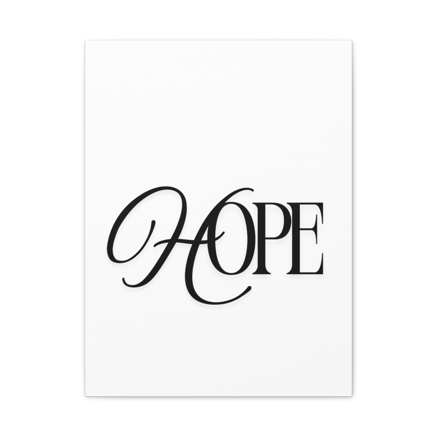 Hope Script Wall Art Canvas | Matte Stretched Canvas