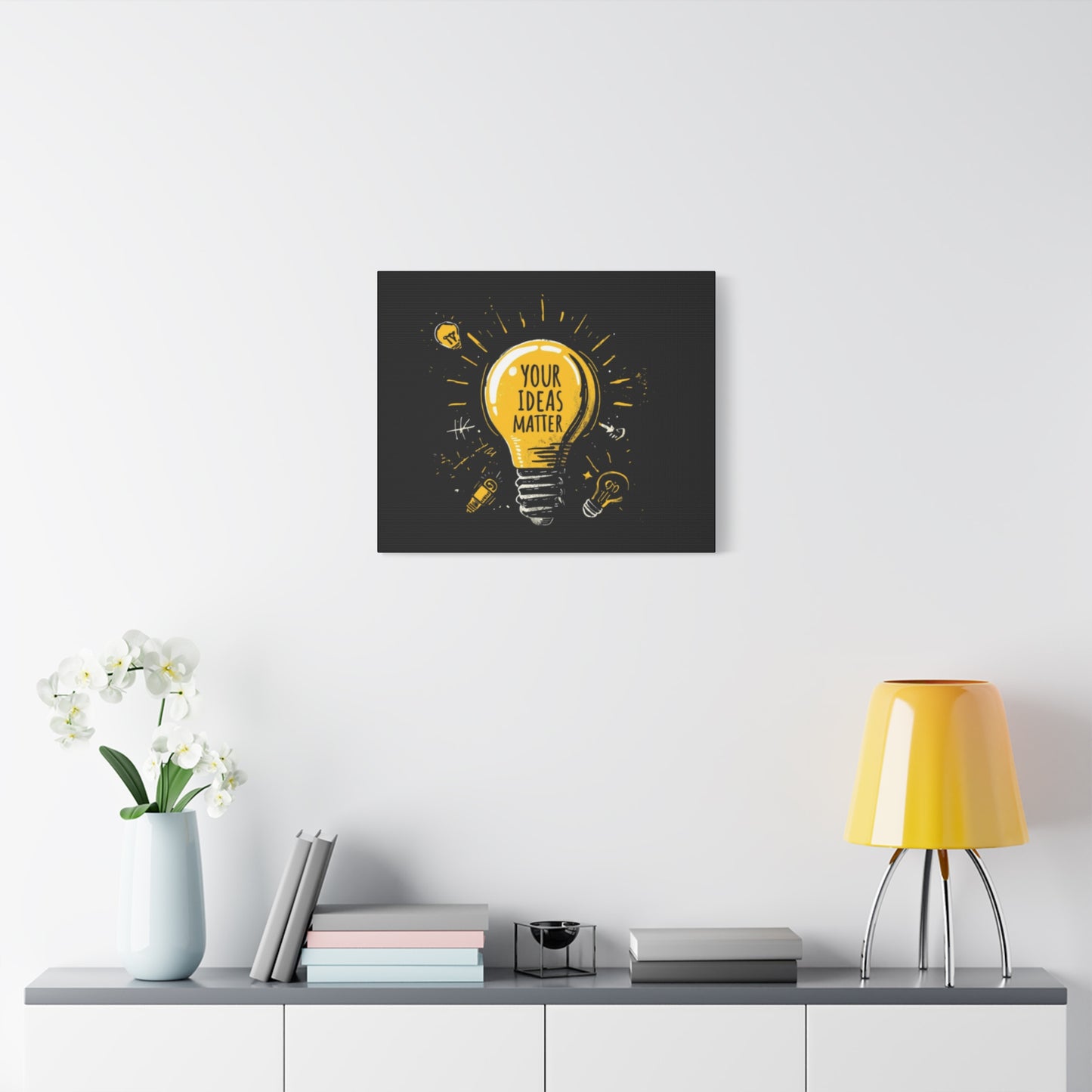 Your Ideas Matter lightbulb Matte Canvas