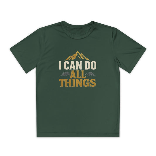 Youth Competitor Tee - I Can Do All Things Motivational Shirt