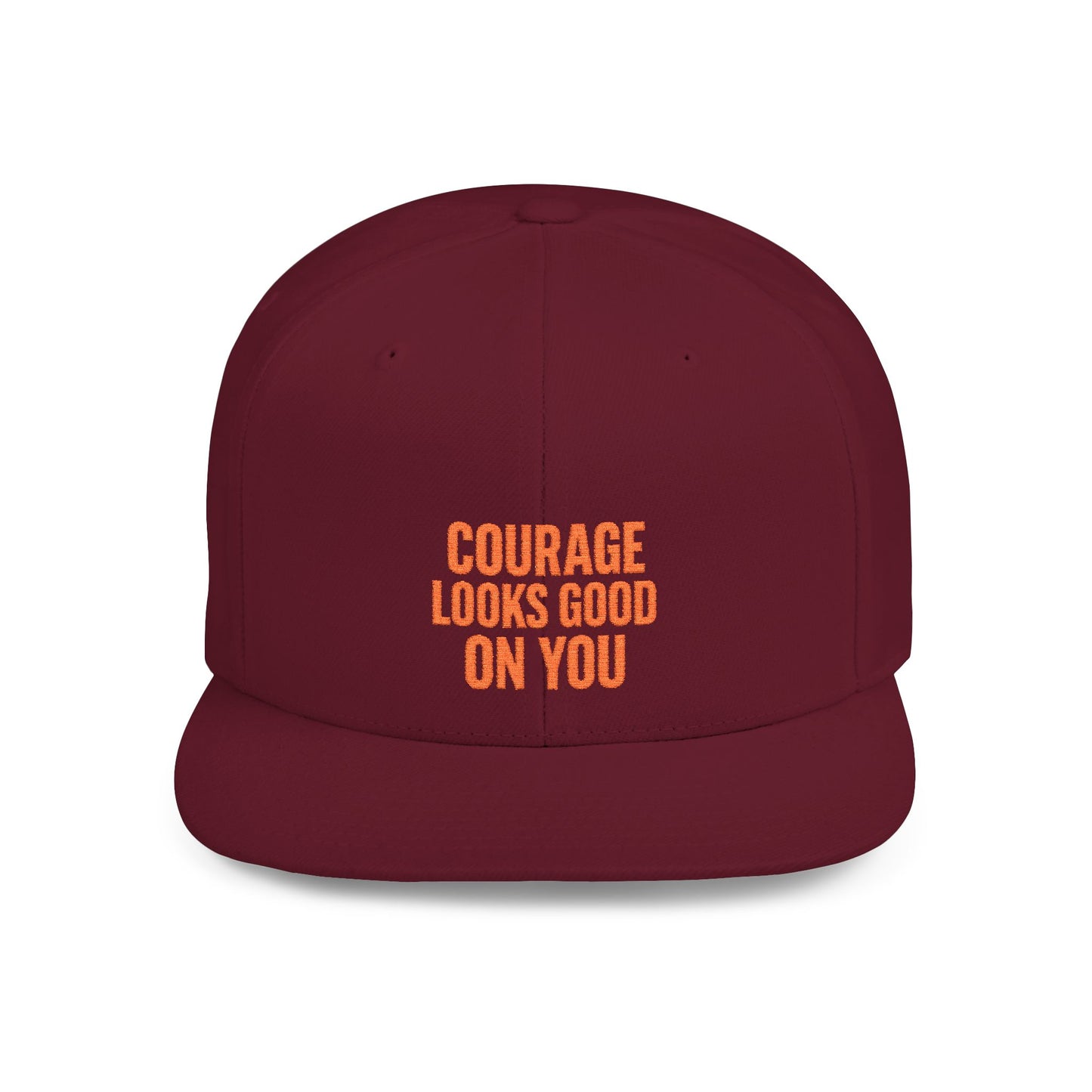Courage Looks Good on You Snapback Hat, Motivational Cap for Everyday Wear, Gift for Friends, Inspiring Headwear