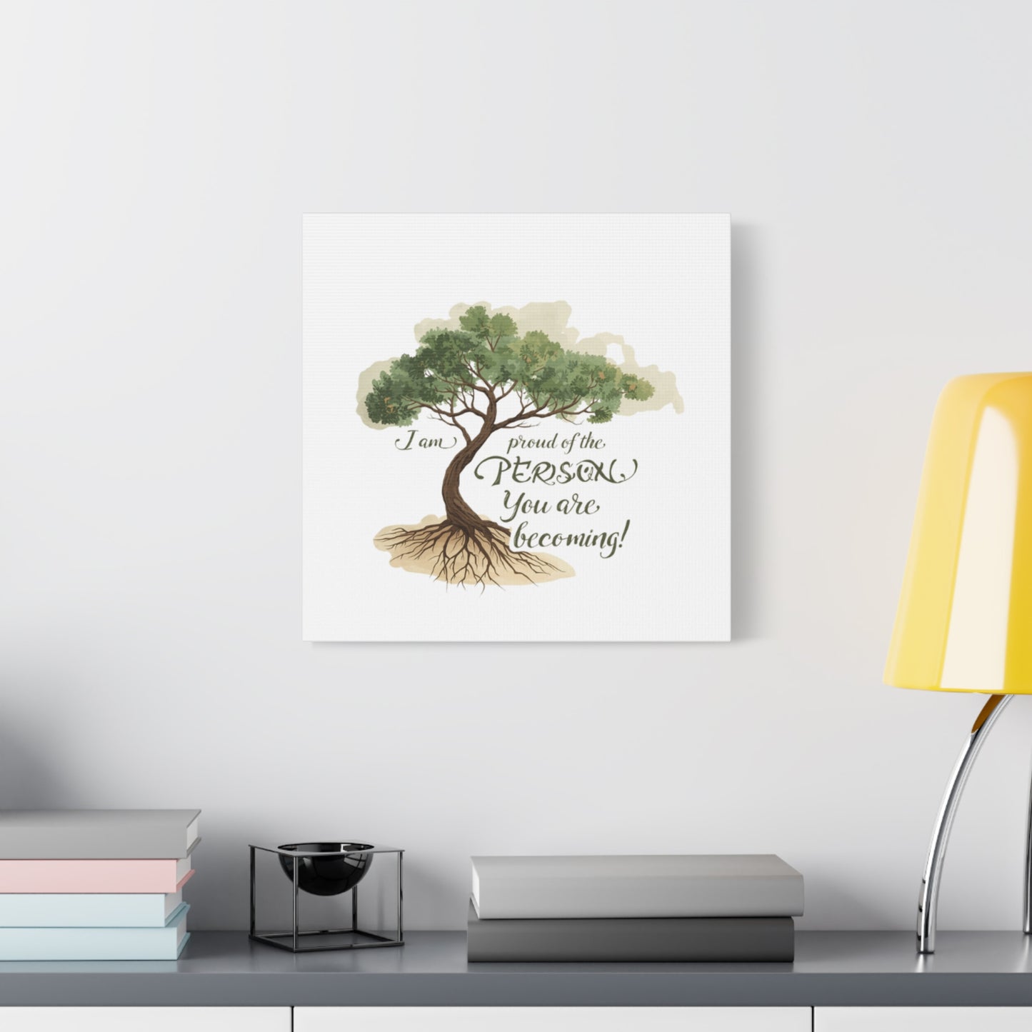 Tree of Growth Inspirational Quote Matte Canvas