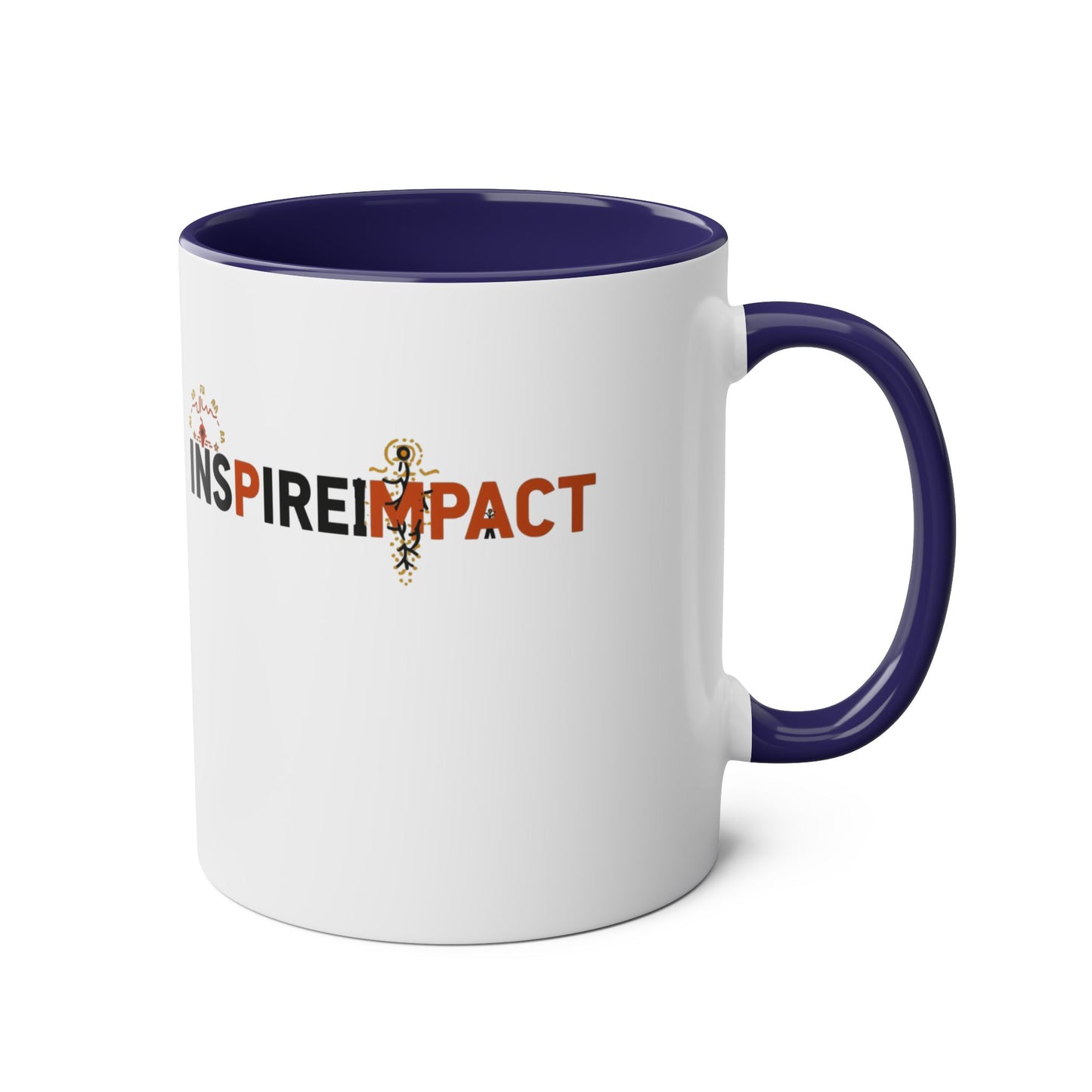 Inspire Impact Mug | Two-Tone 11oz Coffee Mug, Red Interior and Handle