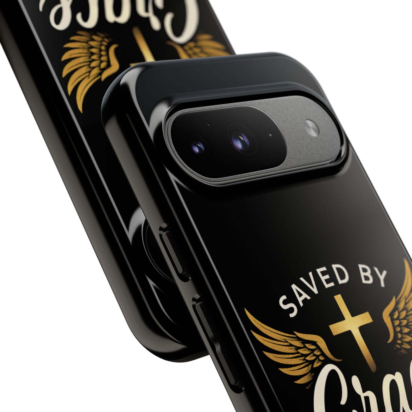 Christian Phone Case - Saved by Grace Design, Unique Gift for Believers, Inspirational Accessory, Stylish Christian Decor