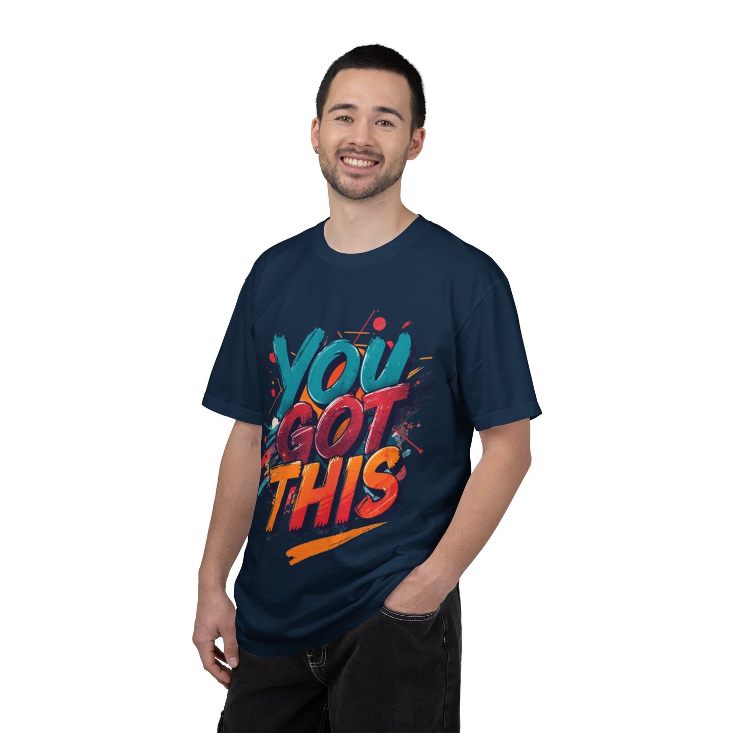 You Got This T-Shirt | Motivational Typography Tee, Colorful Brushstroke Design