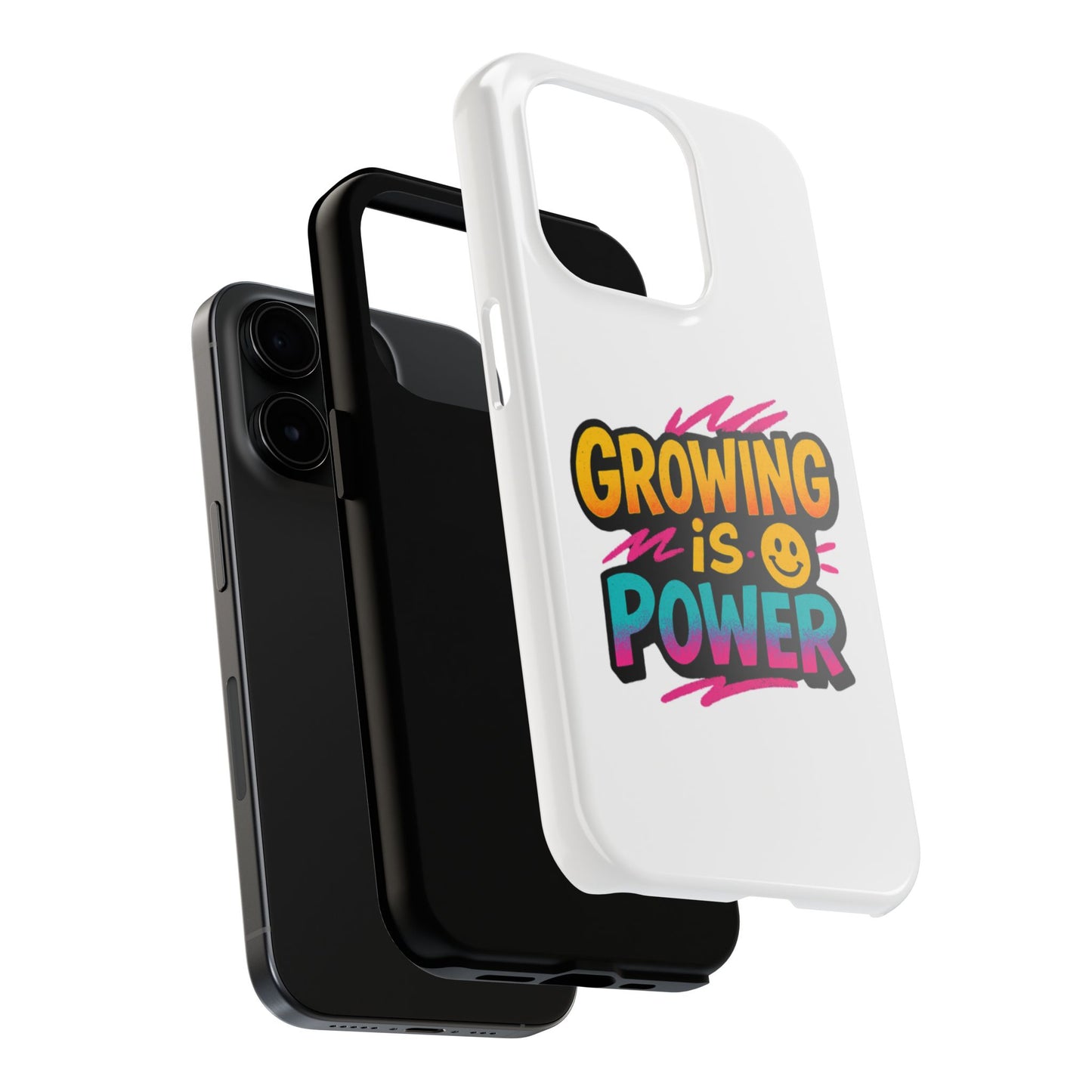 Empowering Tough Phone Case - 'Growing is Power' - Motivational Gifts, Unique Phone Accessories, Phone Protector, Gift for Teens