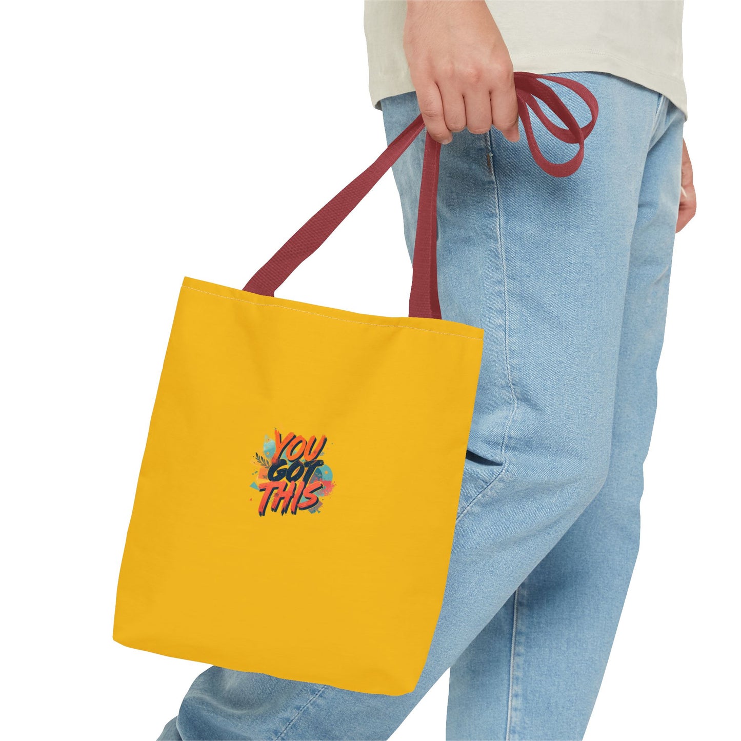 You Got This motivational graphic Tote Bag | positive quote, yellow background