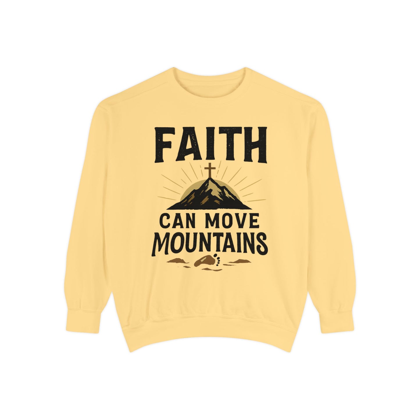 Faith-Inspired Garment-Dyed Sweatshirt | Cozy Christian Apparel, Inspirational Gift, Faith Merchandise, Unisex Crewneck, Casual Sweat