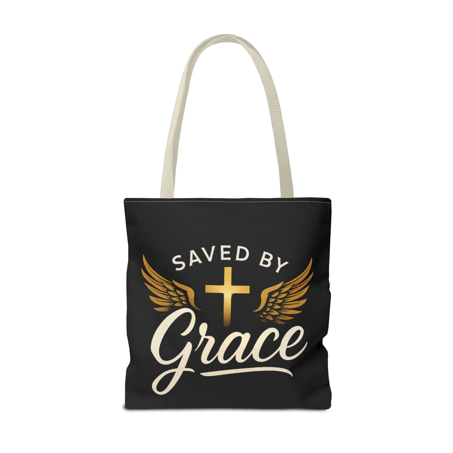 Saved by Grace Tote Bag | Inspirational Christian Gift for Faith, Spiritual Journey, Church Events, Everyday Use, Stylish Carryall
