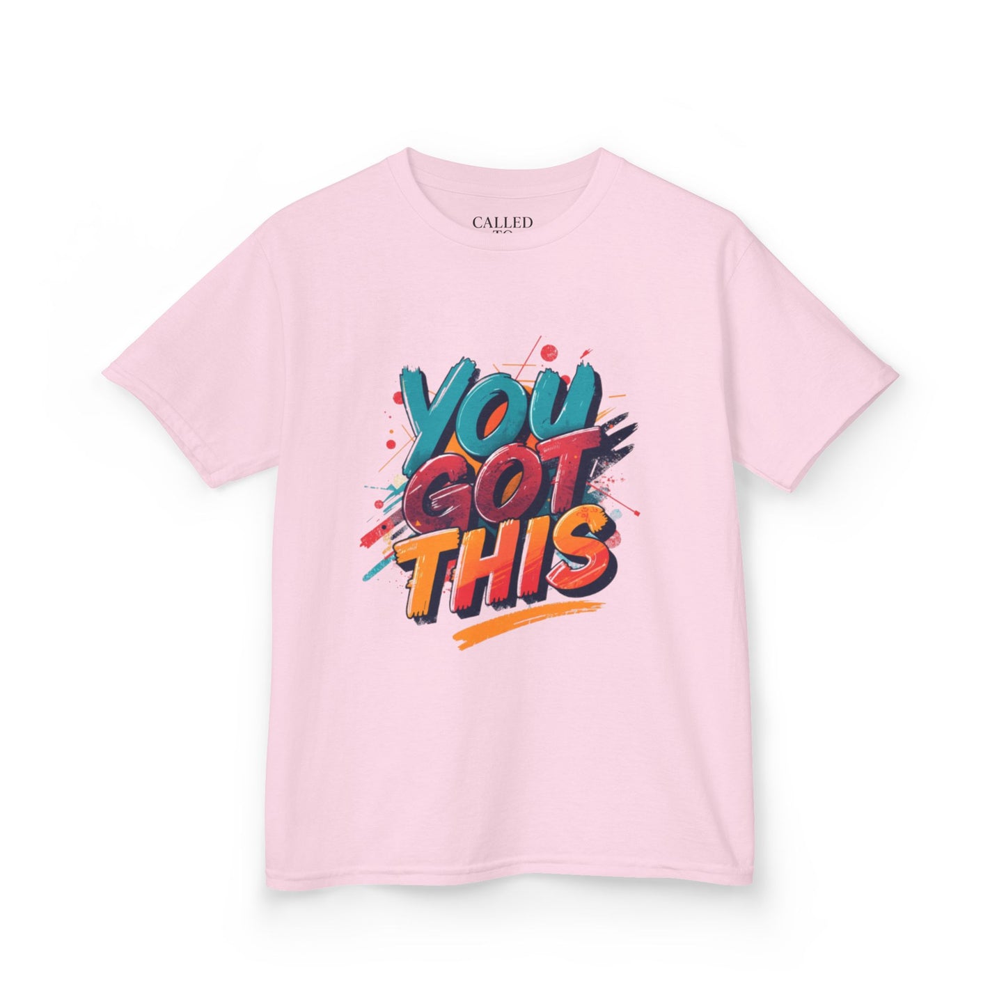 You Got This Kids Tee | Colorful Hand-Lettered Brush Script, Paint Splatters