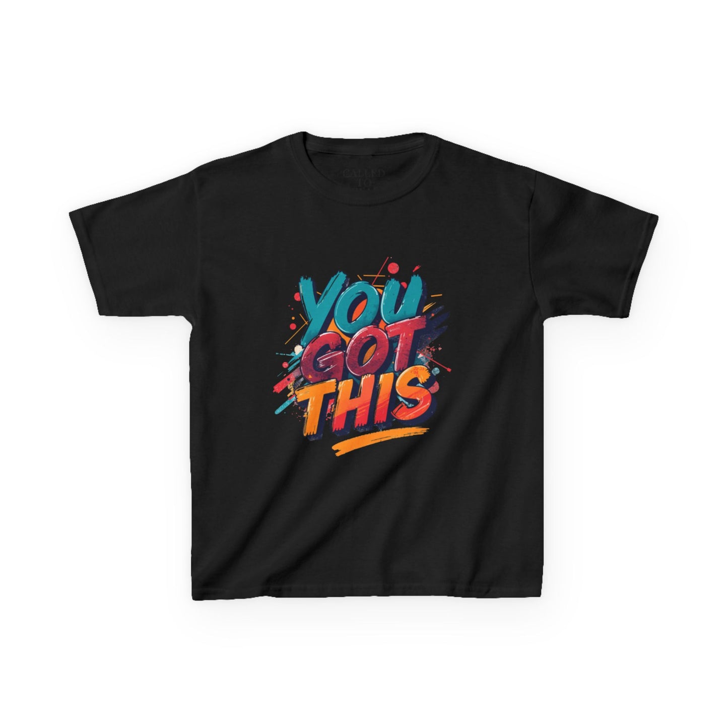 You Got This Kids Tee | Colorful Hand-Lettered Brush Script, Paint Splatters