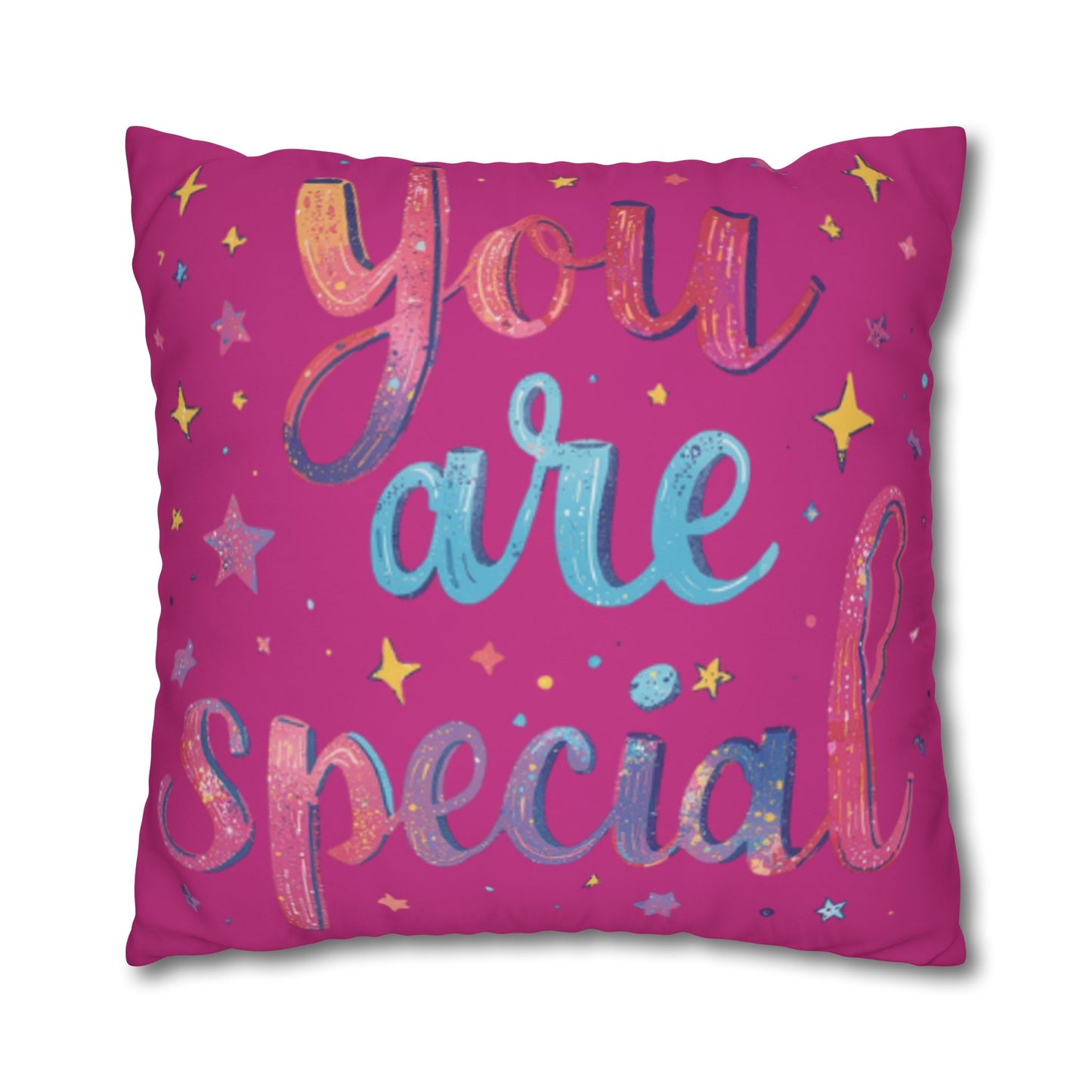 You Are Special pillowcase | square poly canvas pillowcase
