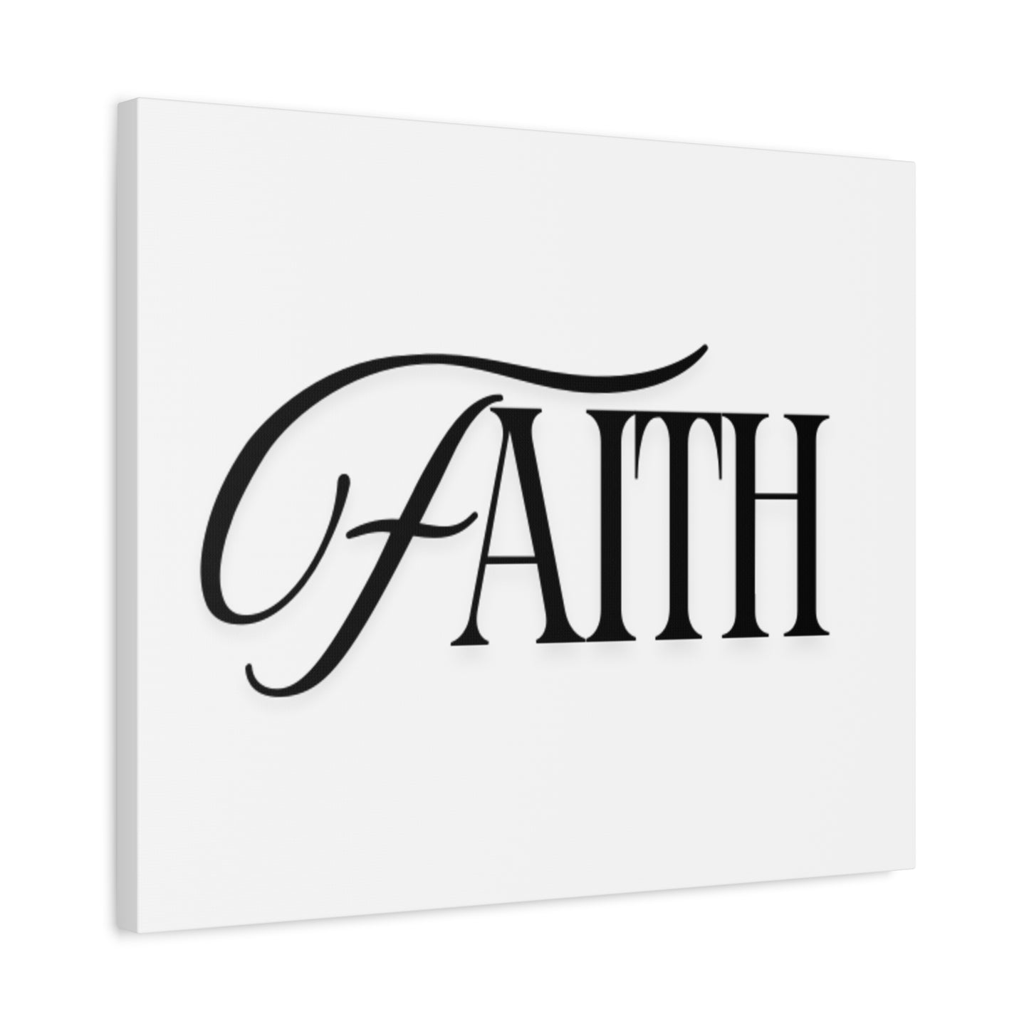 Faith typography wall art Canvas | Matte stretched 1.25"