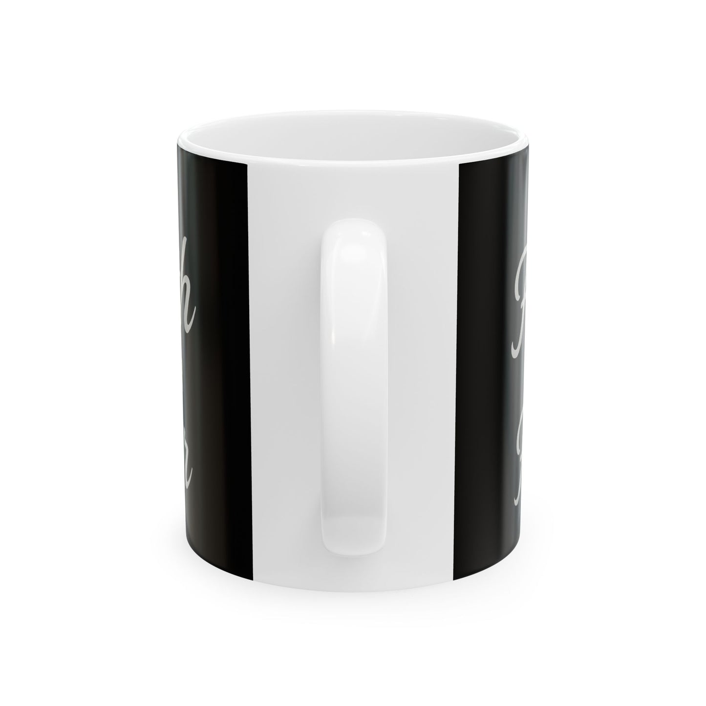 Faith Over Fear Ceramic Mug - Inspirational Coffee Cup, Motivational Drinkware