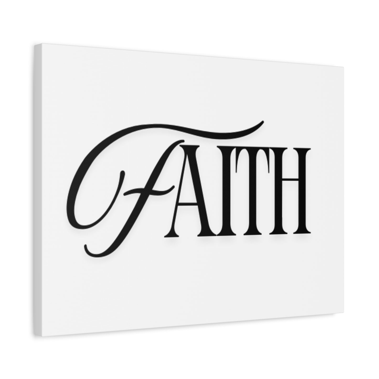 Faith typography wall art Canvas | Matte stretched 1.25"