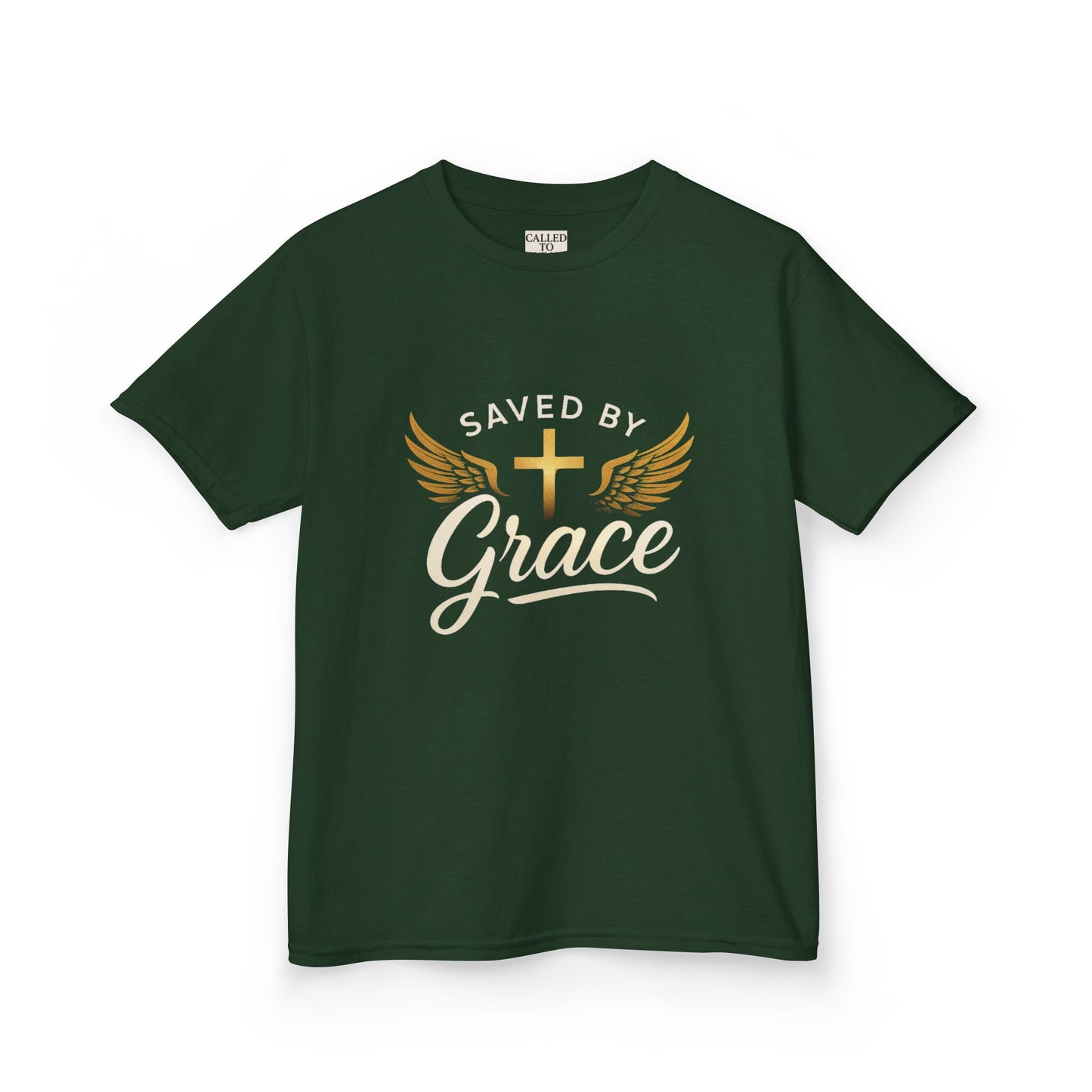 Saved by Grace Kids Tee - Inspirational Children’s Apparel, Faith-Based Gift for Baptism, Birthday, Church Events, Everyday Wear