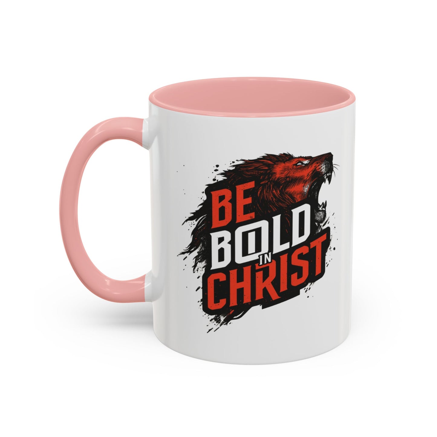 Be Bold in Christ Mug | Christian Faith Coffee Mug, Wolf Graphic Accent Mug